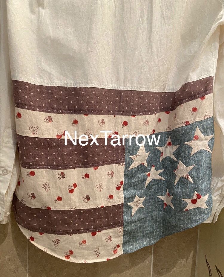 Visvim Visvim 14ss classic back hem American flag patchwork shirt Size US M / EU 48-50 / 2 - 4 Thumbnail