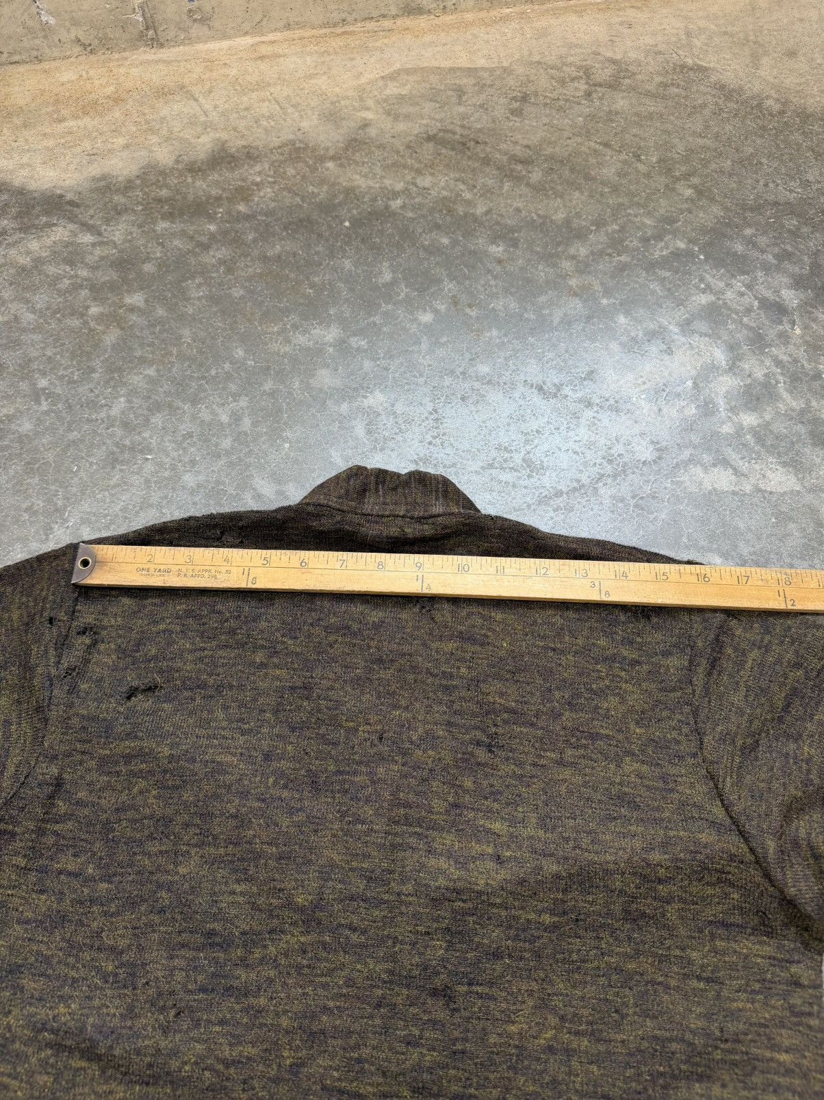 Vintage 30s 40s Thrashed Wool Cardigan Sweater ERD Grunge Size US M / EU 48-50 / 2 - 18 Thumbnail