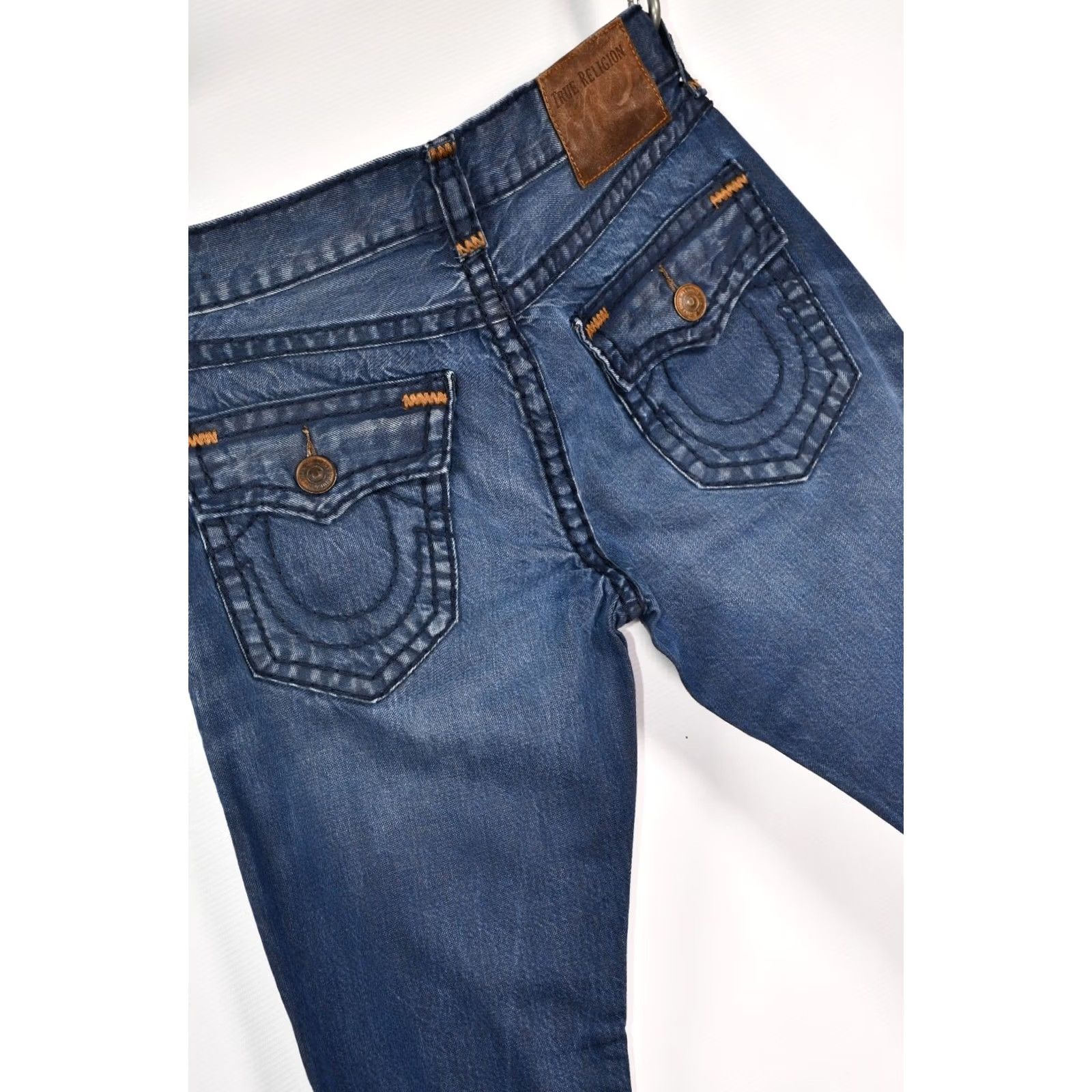 True Religion TRUE RELIGION RICKY RELAXED STRAIGHT JEANS MEN'S W31 Blue Cotton 100% INSEAM 32.68" Regular Mens Jeans Size US 31 - 3 Thumbnail