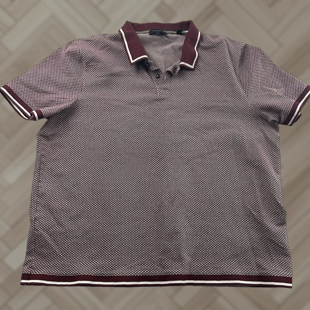 Ted Baker Ted Baker Short Sleeve Button-Up Polo Shirt Men's 6 Maroon Red Polo Shirt Mens 6 Button-Up Shirt Ted Baker Mens 6 Maroon Size US S / EU 44-46 / 1 - 1 Thumbnail