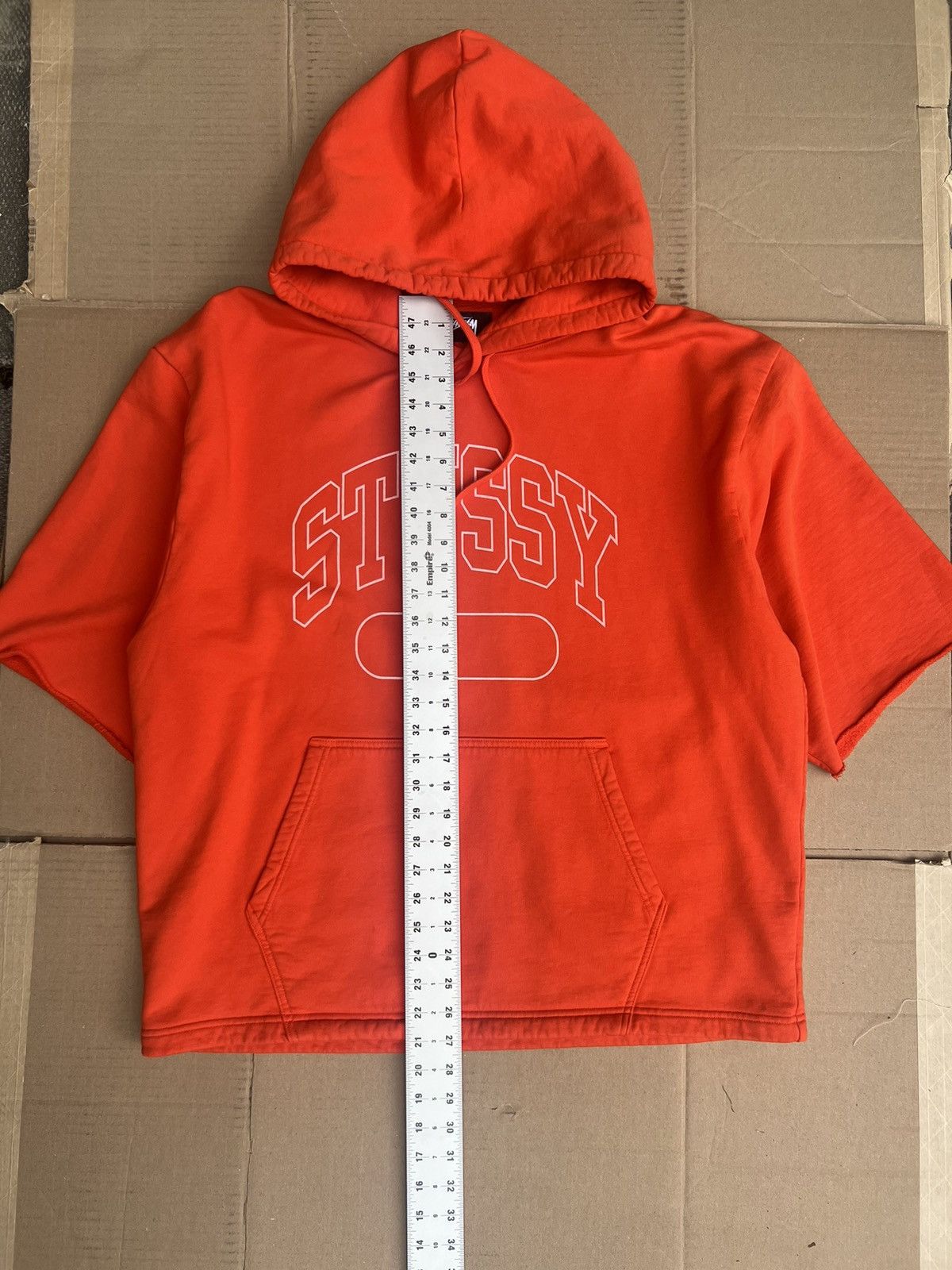 Stussy Vintage Stussy short sleeve Boxy Logo hoodie Size US XL / EU 56 / 4 - 4 Thumbnail