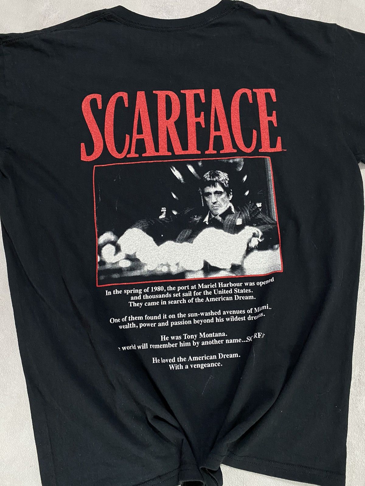 Band Tees Vintage T Shirt Scarface Tony Montana BIG Print Size US M / EU 48-50 / 2 - 3 Thumbnail