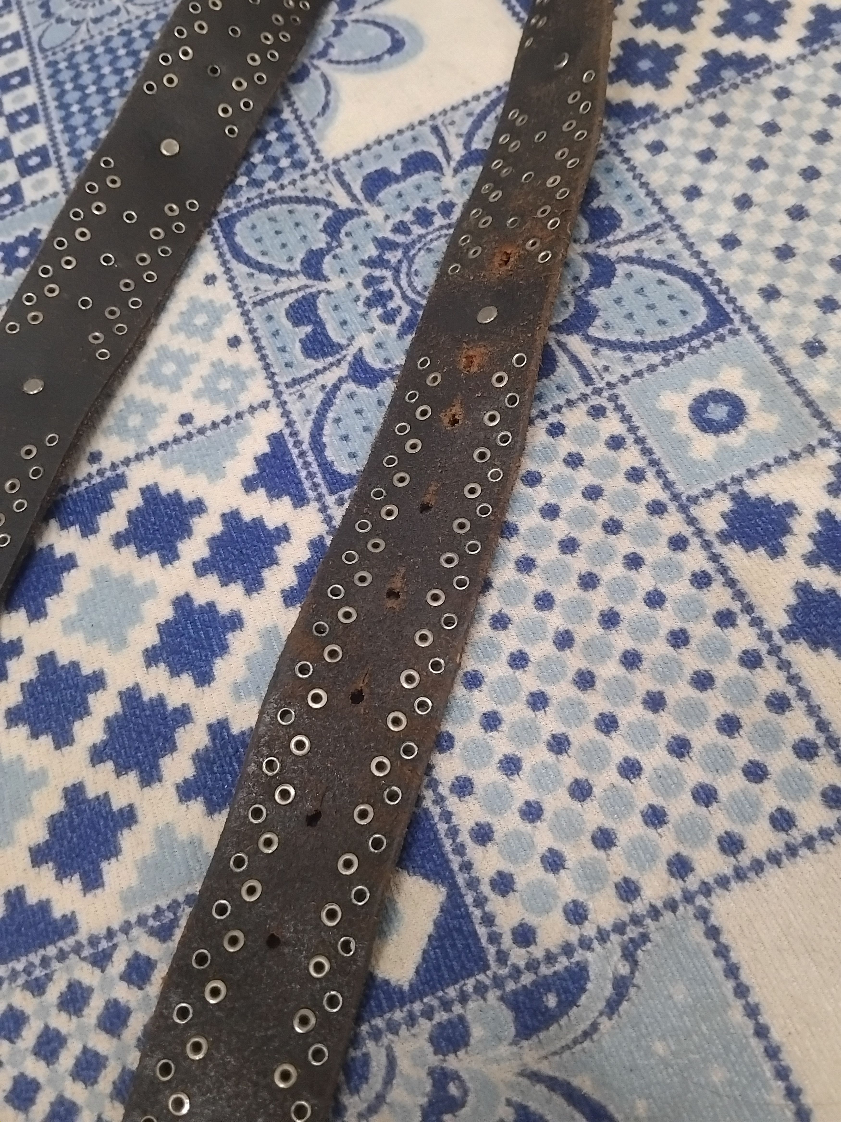 Isamu Katayama Backlash 💥Diablo punk rock leather solid brass belt Size ONE SIZE - 5 Thumbnail