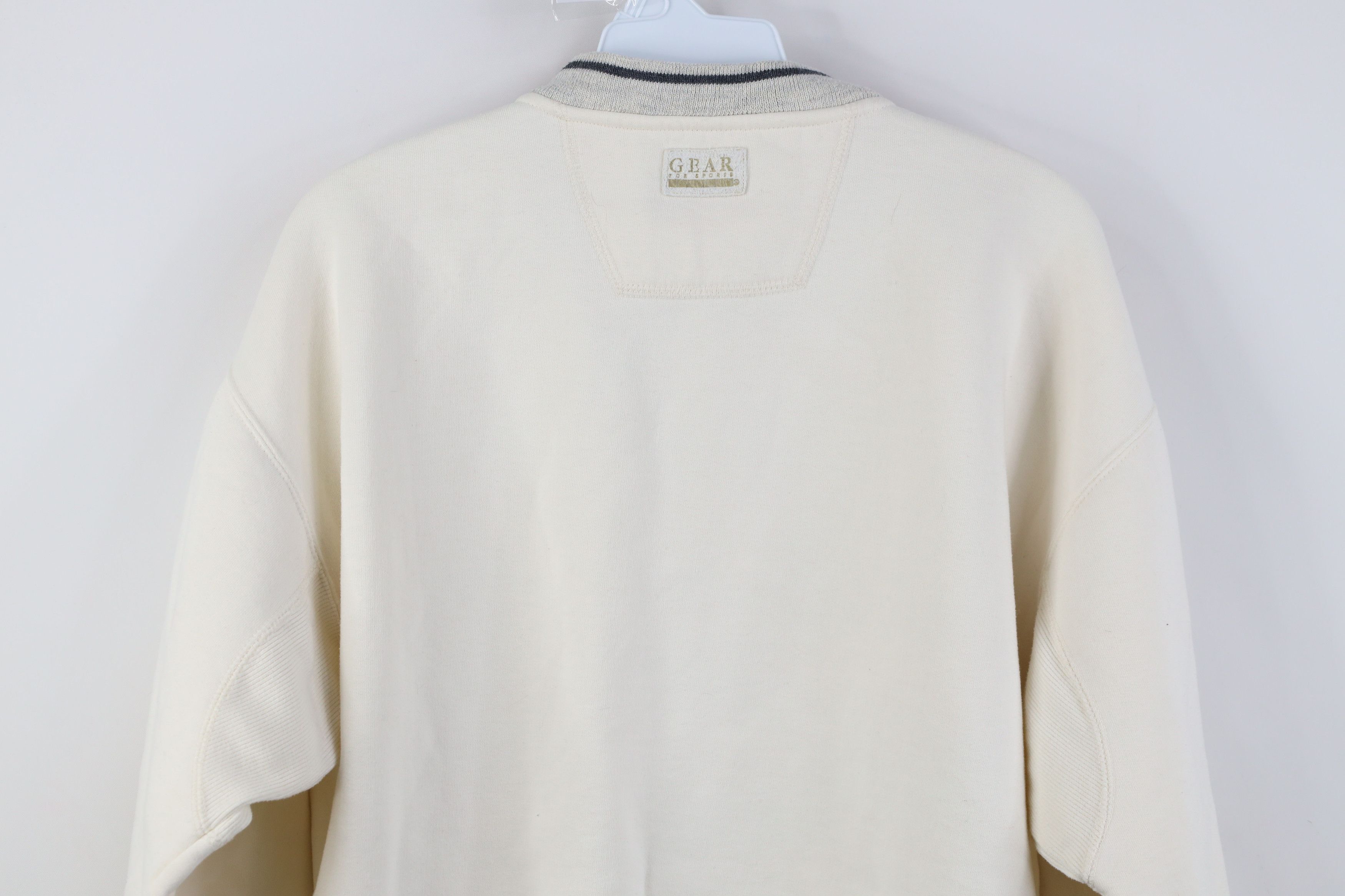 Vintage Vintage 90s Great Lakes Michigan Henley Sweatshirt Cream Size US M / EU 48-50 / 2 - 14 Thumbnail