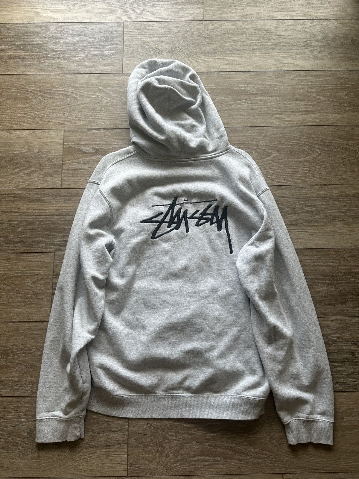 Streetwear × Stussy Grey Stussy Guam Zip Up Hoodie | Grailed
