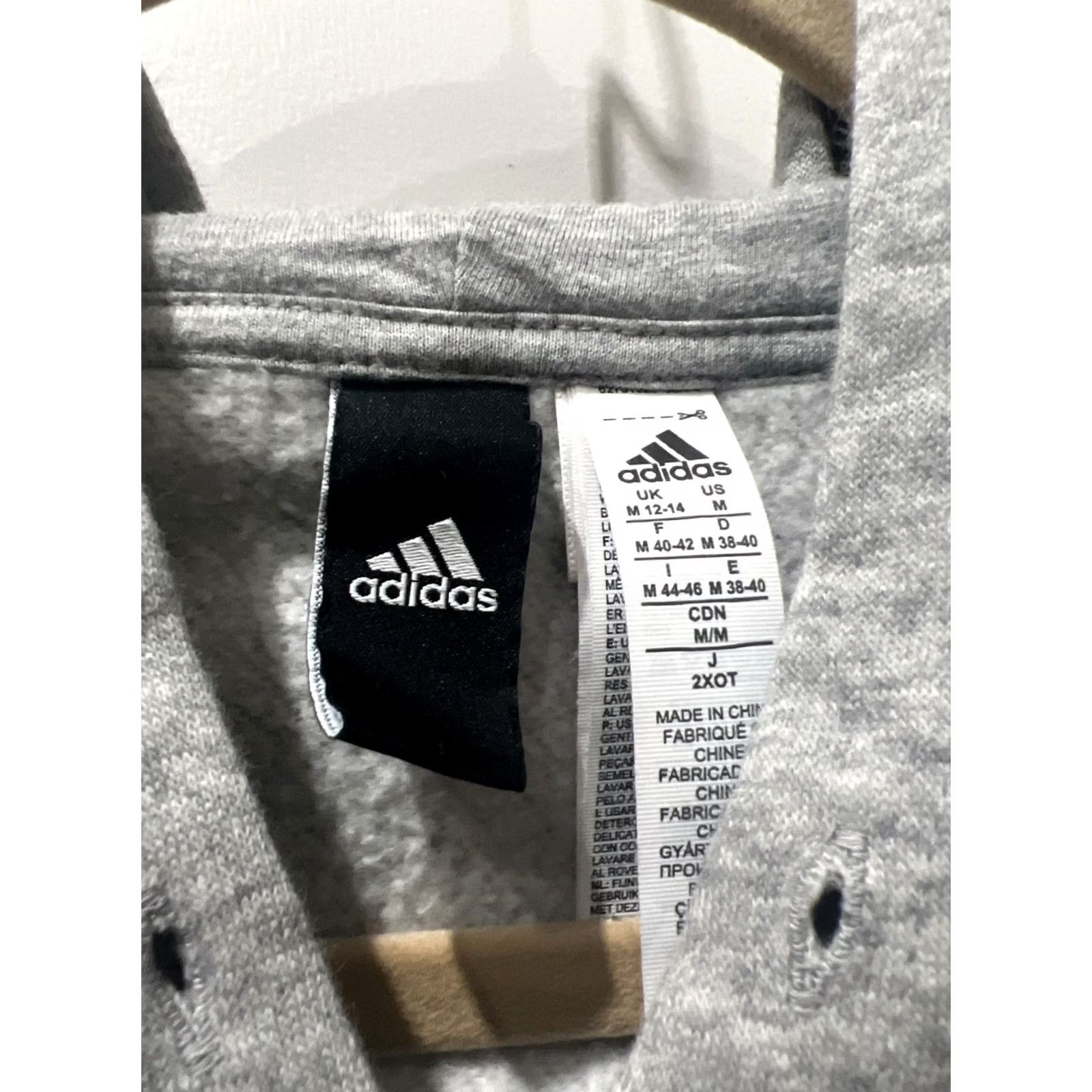 Adidas Adidas Sweatshirt Hooded Pullover Women's Medium Gray Black Sweatshirt Jacket Sweatshirt Hoodie Sweater Fall Winter Size M / US 6-8 / IT 42-44 - 4 Thumbnail
