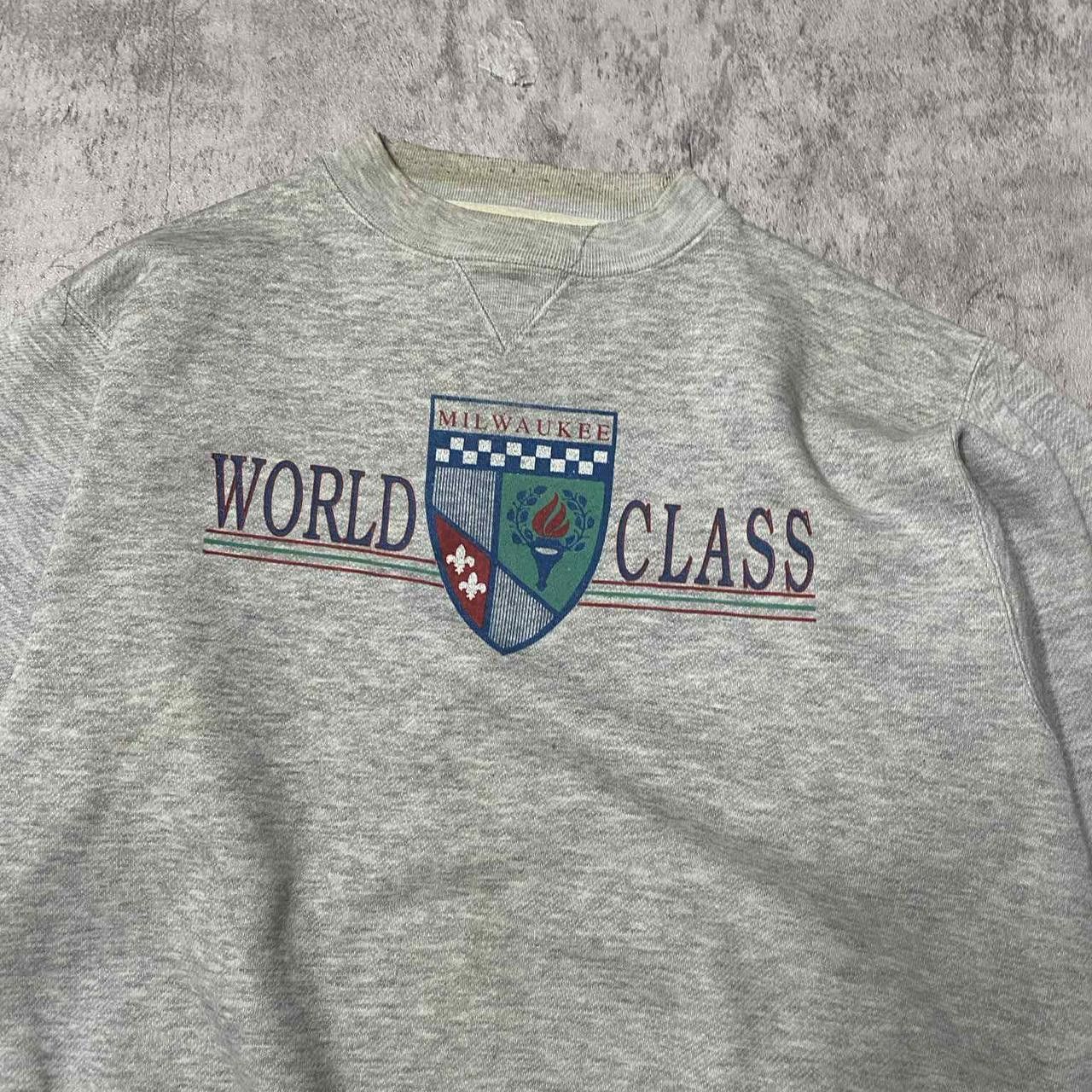 Other Grey vintage 90s sweatshirt with embroidered logo Size US L / EU 52-54 / 3 - 8 Thumbnail