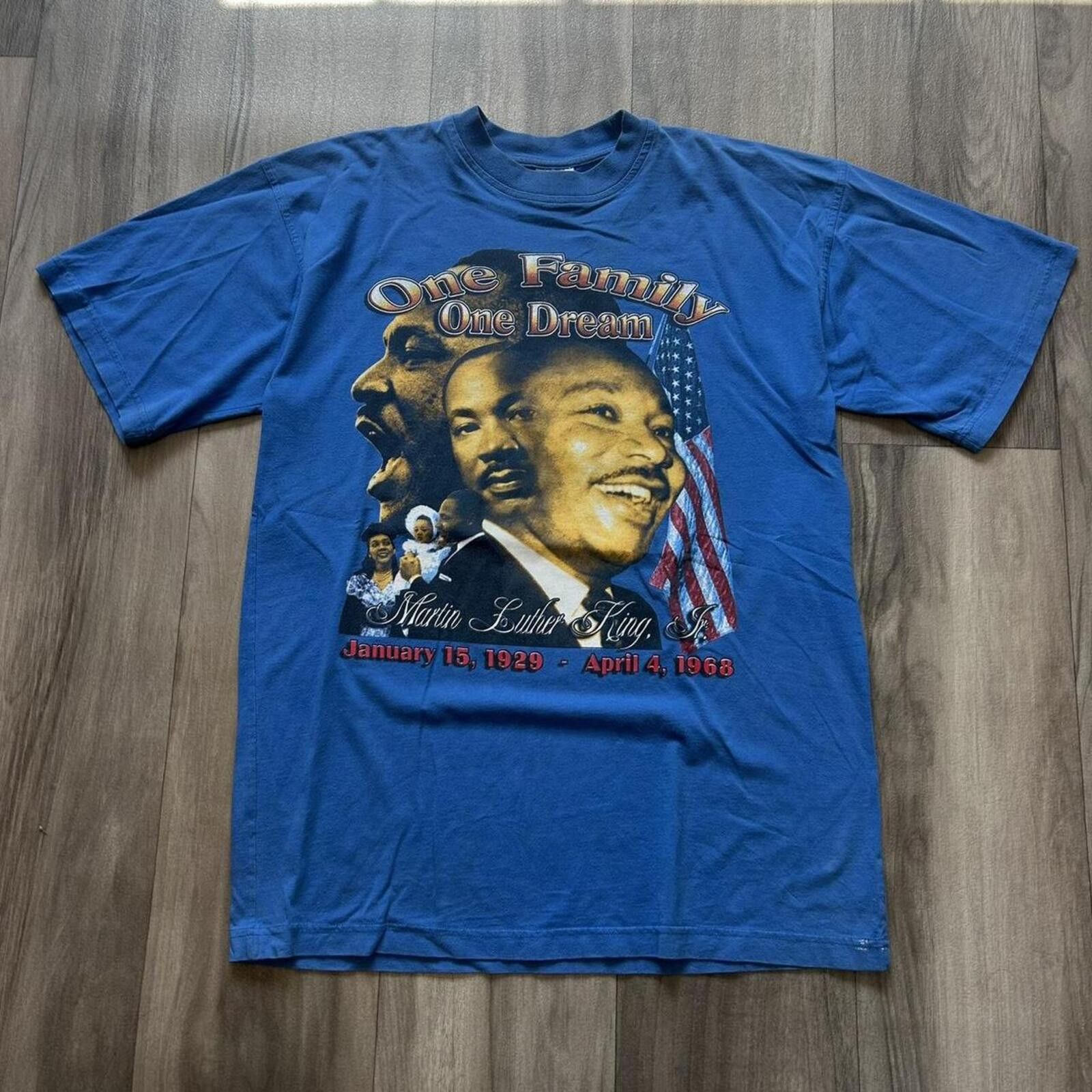 Gildan Vintage Martin Luther King graphic t shirt size L rap tee Size US L / EU 52-54 / 3 - 1 Thumbnail