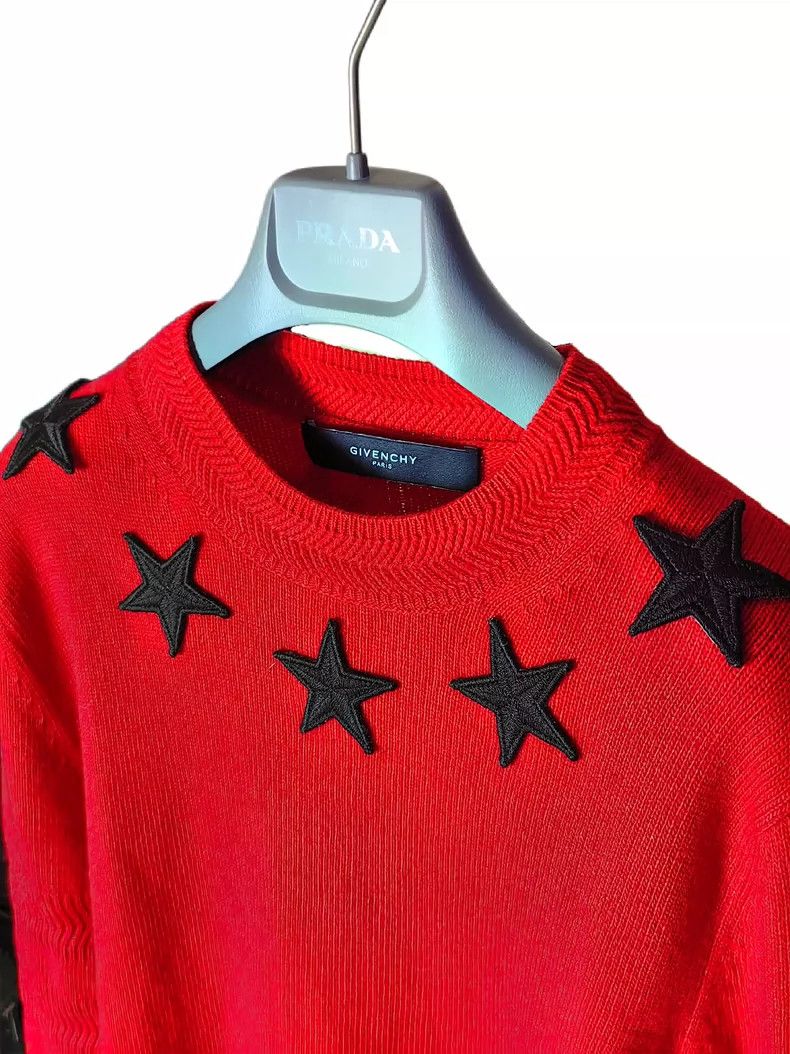 Givenchy Givenchy Premium Star Pattern Wool Blend Crewneck Sweater Size US XS / EU 42 / 0 - 3 Thumbnail