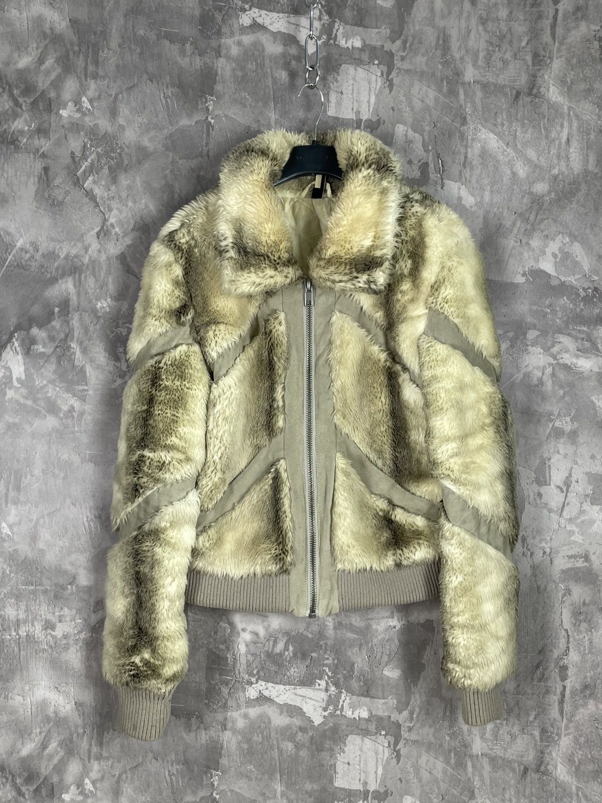 VINTAGE CROPPED AMAZING FAUX FUR JACKET OPIUM STYLE