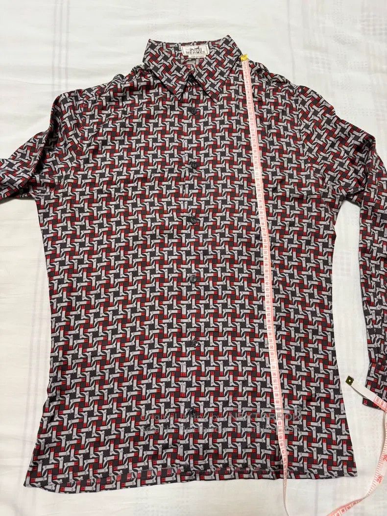 Hermes Hermes size 38 Silk shirt with classic pattern and color de Size US M / EU 48-50 / 2 - 5 Thumbnail