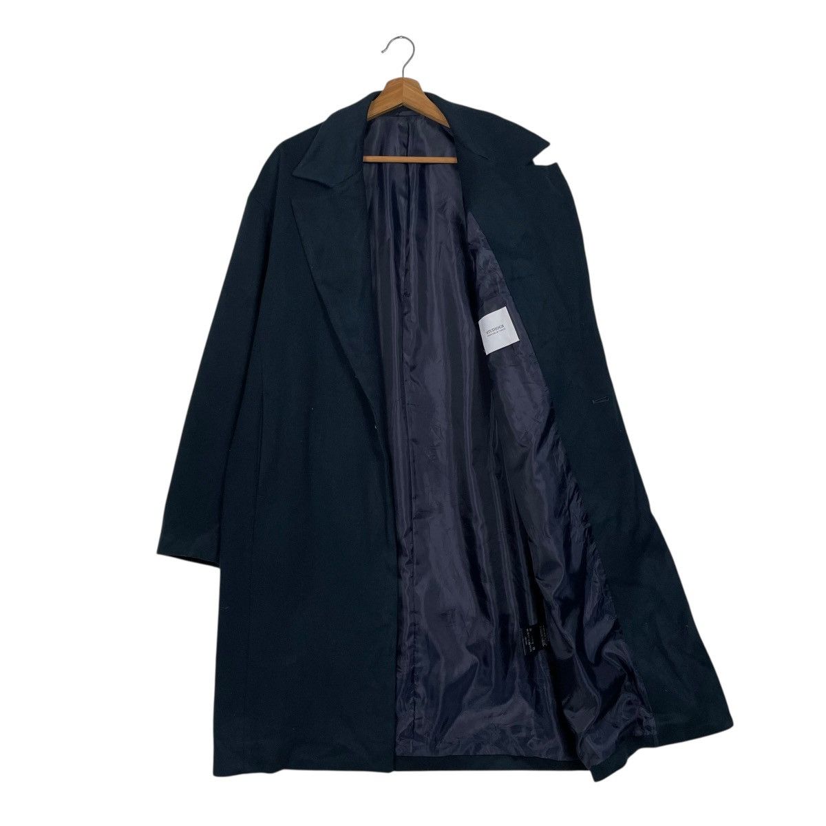 STUDIOUS Japanese Brand Studious Blac Wool Overcoat Size US L / EU 52-54 / 3 - 10 Thumbnail