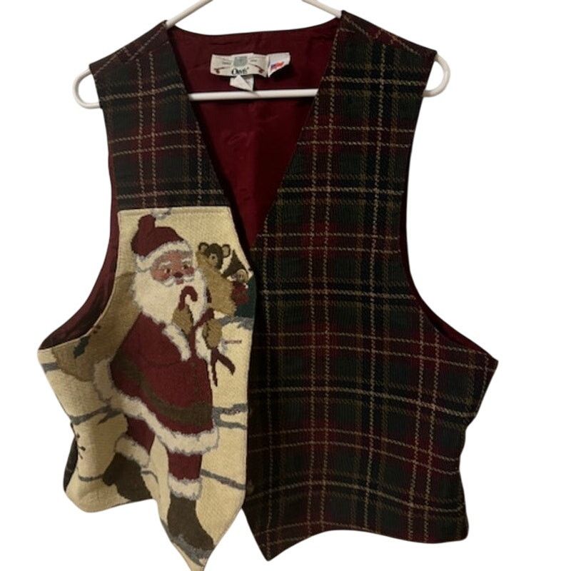 Orvis Vintage Orvis Santa Christmas Tapestry Plaid Vest XL Size XL / US 12-14 / IT 48-50 - 2 Thumbnail