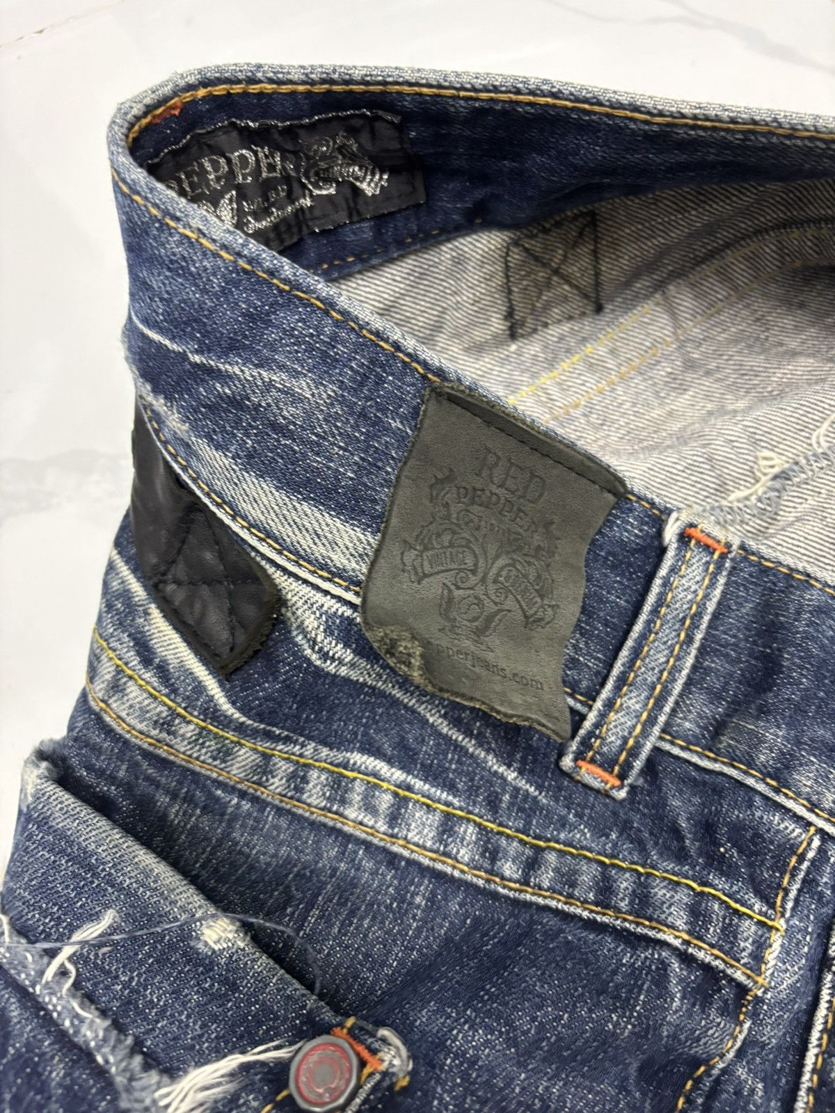 If Six Was Nine 🔥RED PEPPER DISTRESSED DENIM DOUBLE POCKET PUNK JEAN Size US 30 / EU 46 - 16 Thumbnail