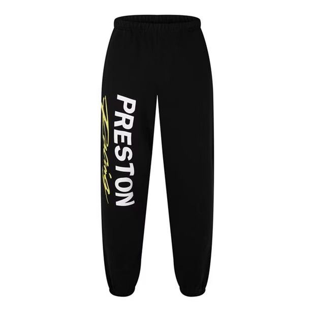 Image of Heron Preston O1G2R1Mq0524 Logo Racing Sweatpants & Joggers In Black/white, Men's (Size 34)