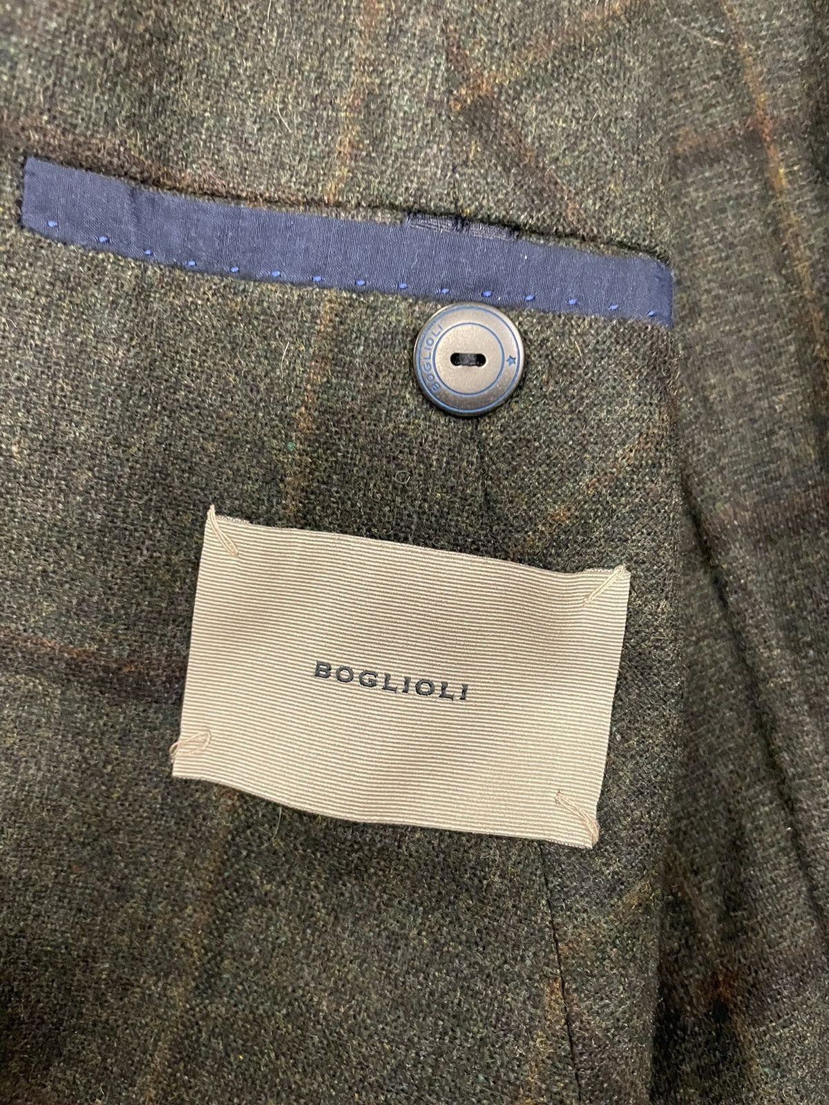 Boglioli Check Print Dover Jacket Size 48R - 9 Thumbnail