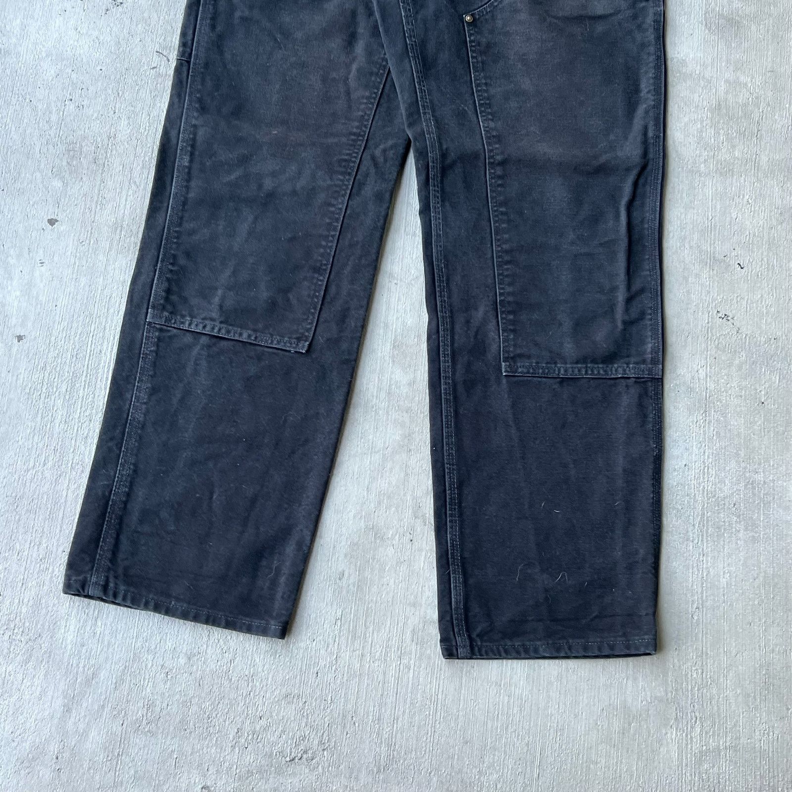 Carhartt × Vintage Carhartt faded black double knee work wear carpenter pants Size US 31 - 3 Thumbnail