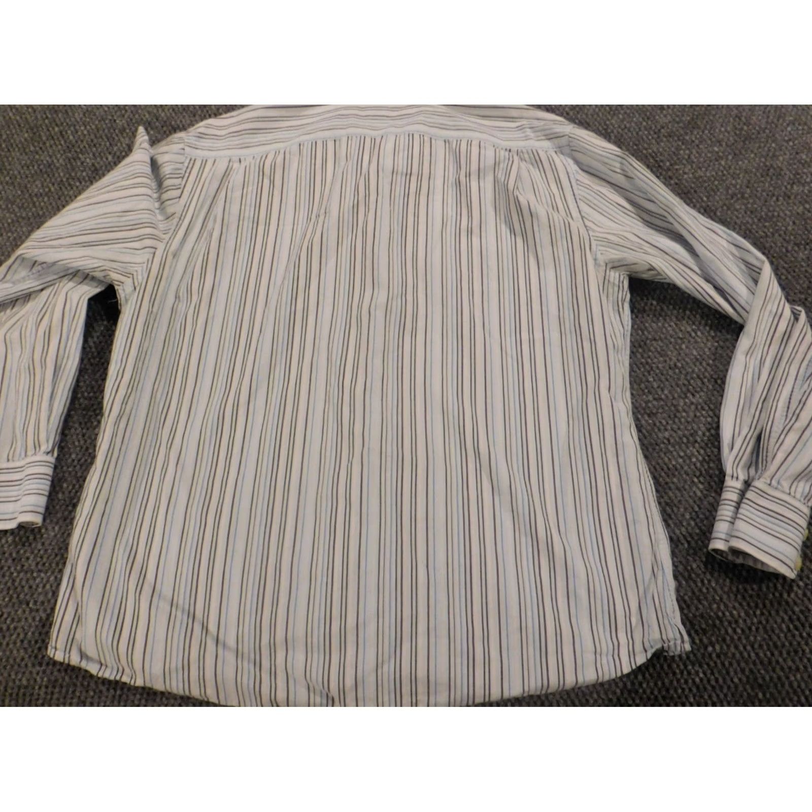 Gap Gap Shirt XL White Striped Button-Up Knit Cotton Linen Long Sleeve Button-Down Men Extra Large Regular Vintage No Size US XL / EU 56 / 4 - 6 Thumbnail