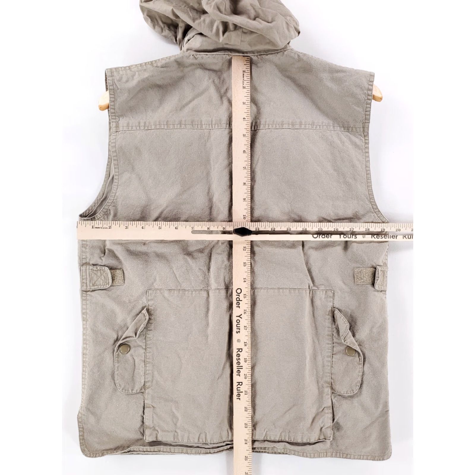 Banana Republic VINTAGE Banana Republic Vest Hooded Safari 80s 90s Mens S Beige Cotton Hunting Fishing Cargo Hooded Vest Mens S Size US S / EU 44-46 / 1 - 4 Thumbnail