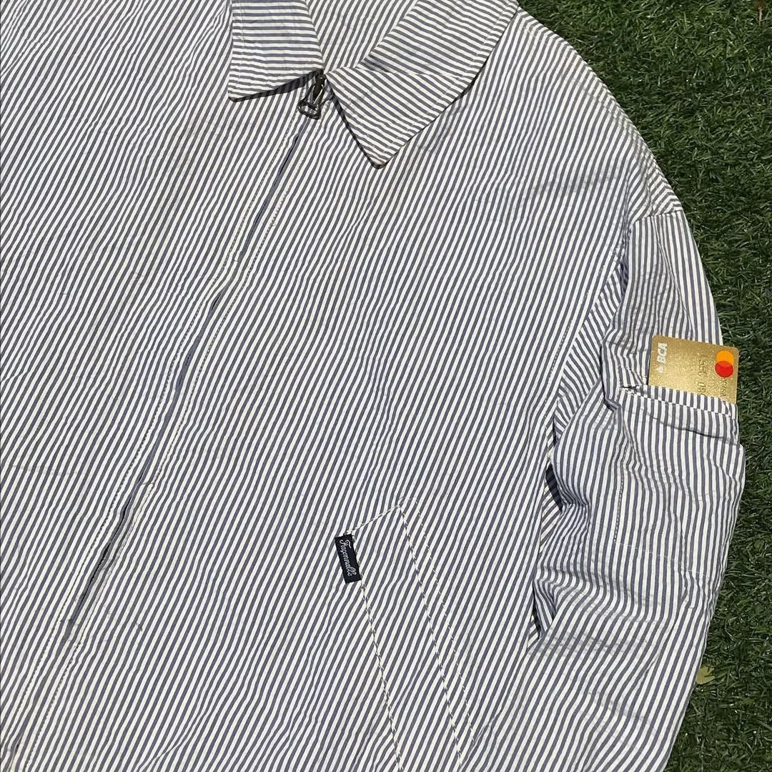 Faconnable × Vintage Facconable French Stripe Down Work Casual Jacket zipper riri Size US L / EU 52-54 / 3 - 8 Thumbnail