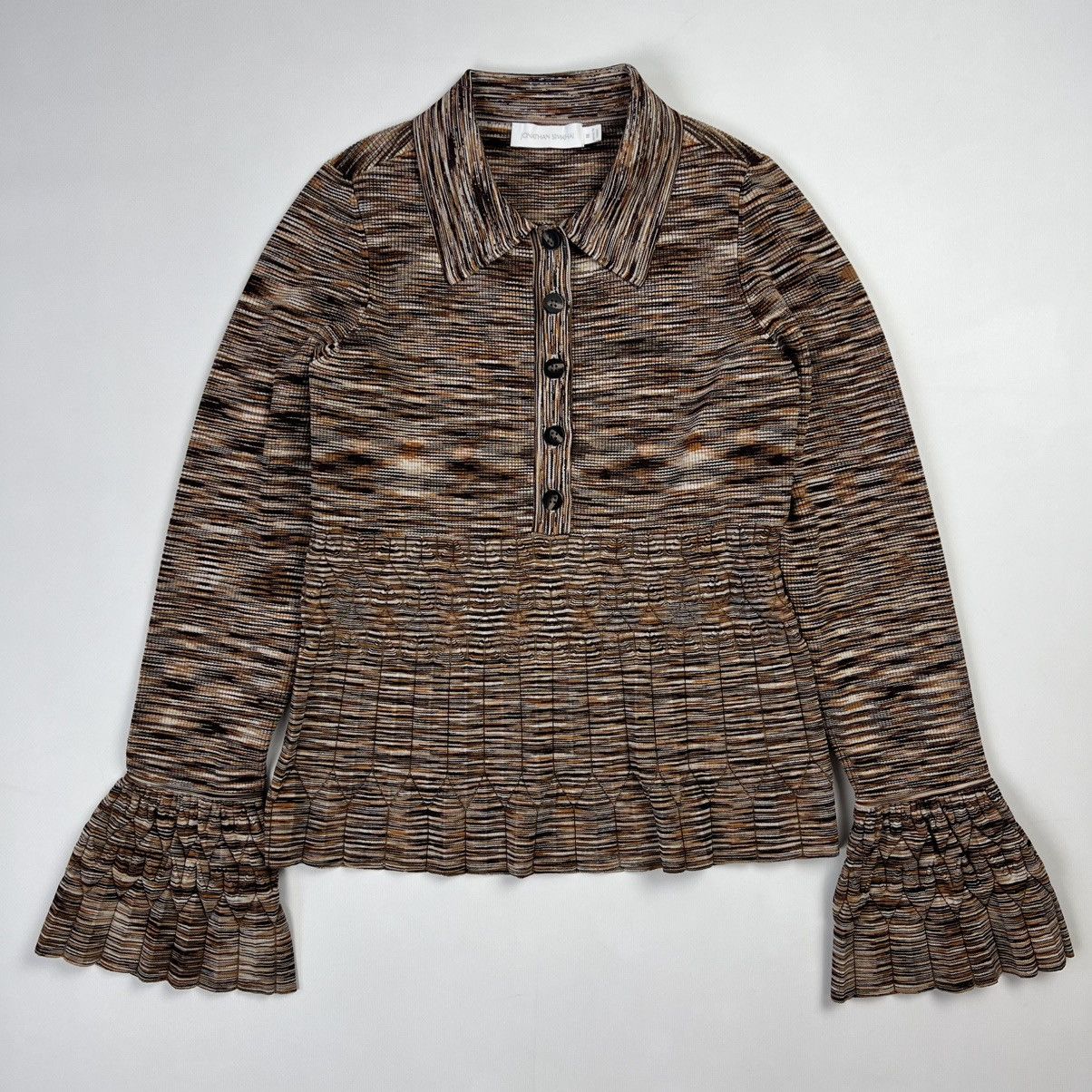 Designer × Jonathan Simkhai Jonathan Simkhai Pleated Spacedye midi skirt and Blouse Size 30" / US 8 / IT 44 - 7 Thumbnail