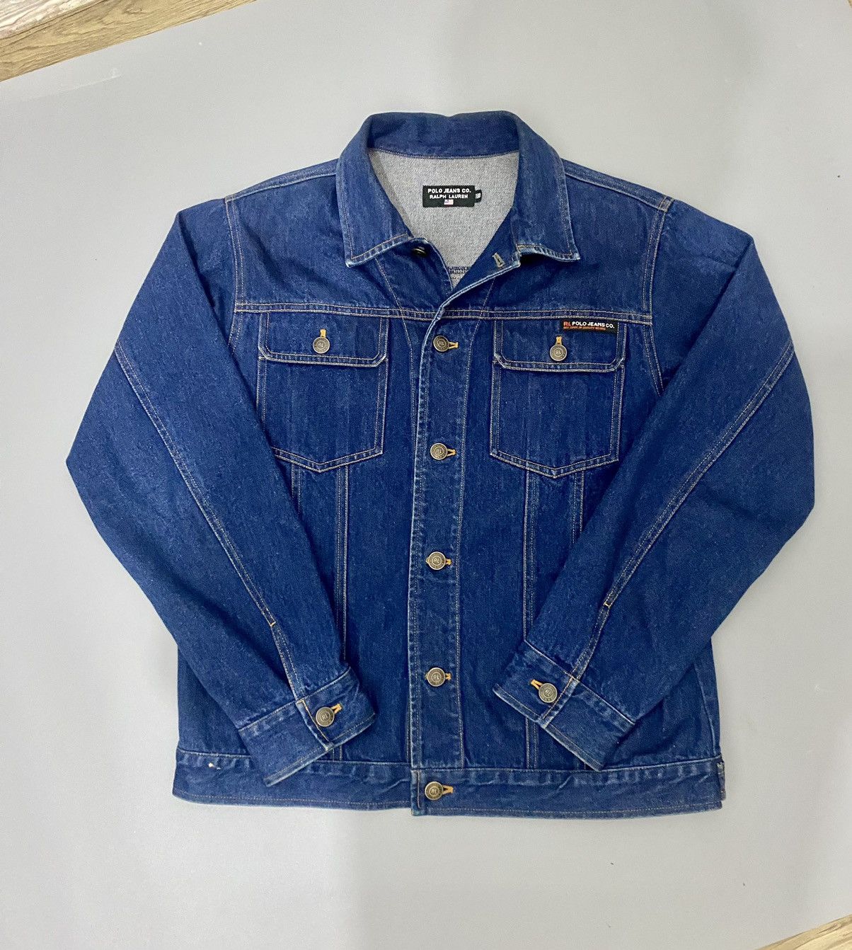 Ralph Lauren 💥American Flag💥Vintage Ralph Laurent Denim Jacket Size US M / EU 48-50 / 2 - 5 Thumbnail