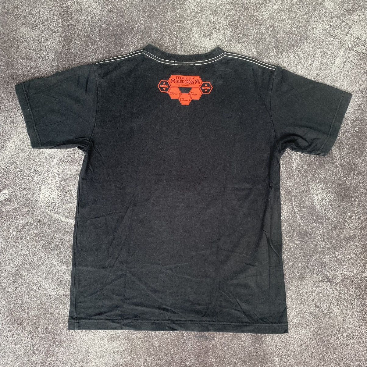 Anime × Cartoon Network × Japanese Brand Vintage Y2k Very Rare Evangelion x Blue Cross Skull Tee Size US M / EU 48-50 / 2 - 4 Thumbnail