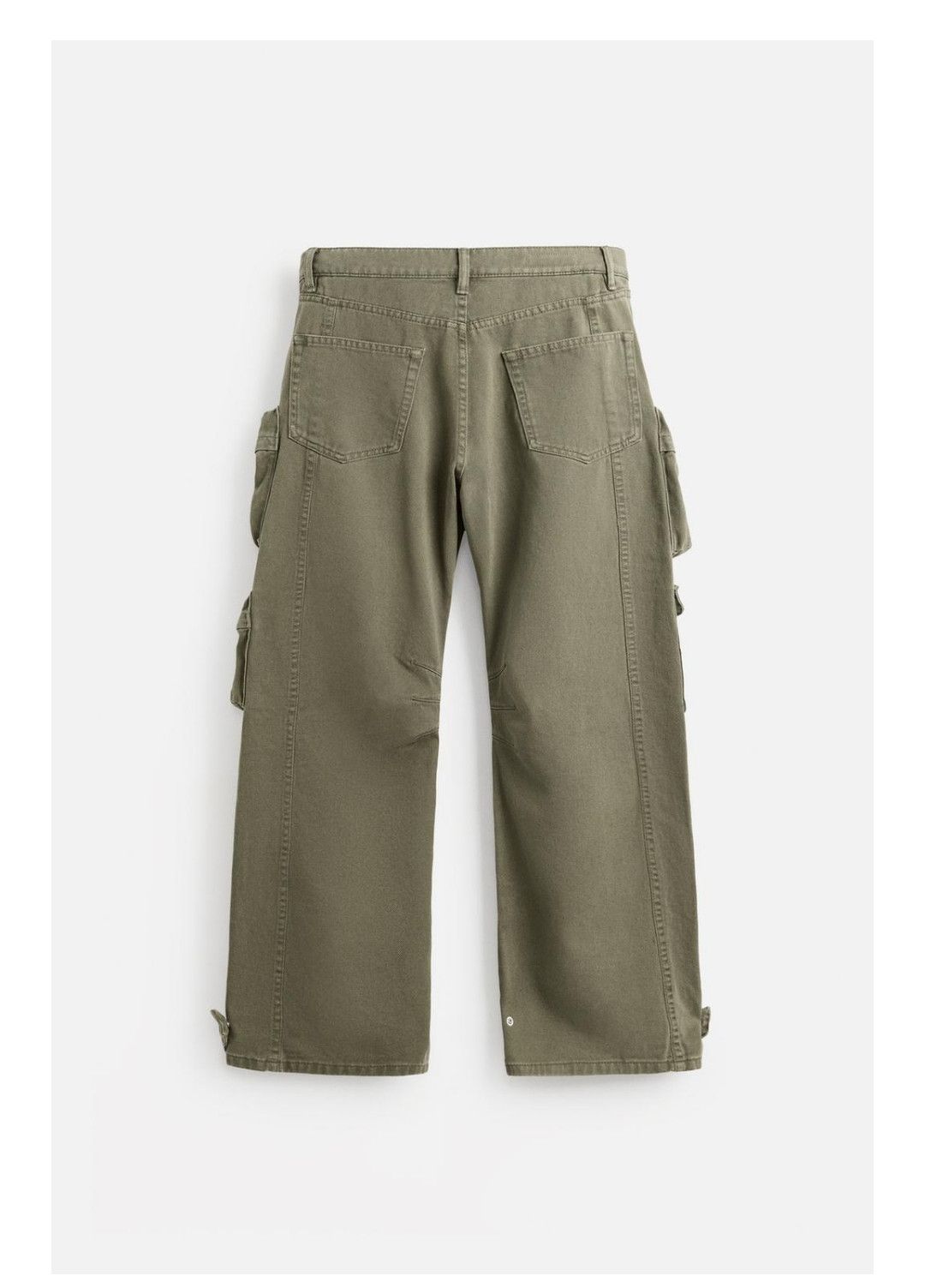 Zara Zara Cargo relaxed fit trousers fadded effect Multipocket, Size US 30 / EU 46 - 2 Thumbnail