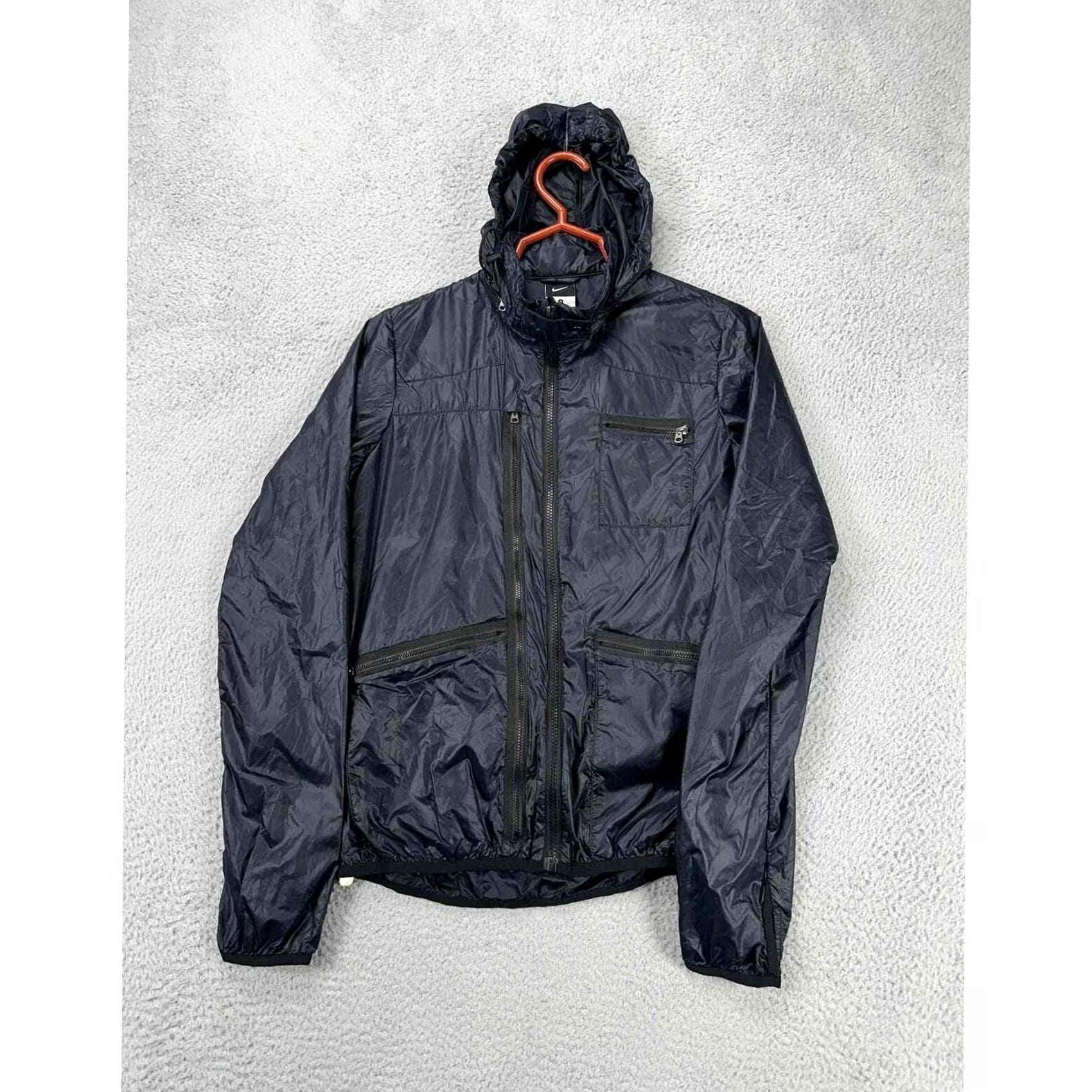 Nike Nike Jacket Womens Small Black Nylon Full Zip Packable Hooded Lightweight Ladies Size S / US 4 / IT 40 - 4 Thumbnail
