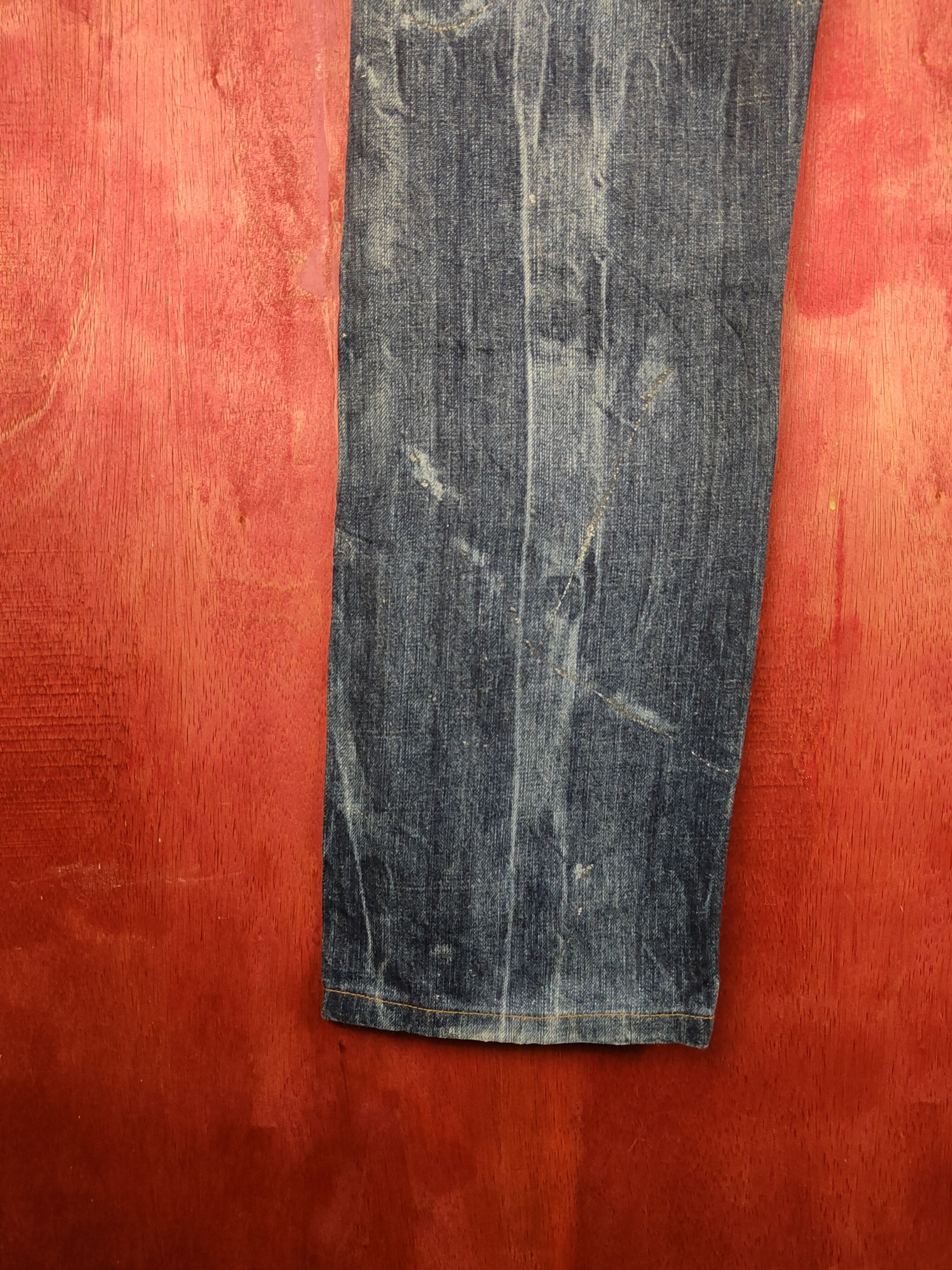 Japanese Brand Japan faded Distressed ripped jeans Denim #S1585 Size US 31 - 9 Thumbnail