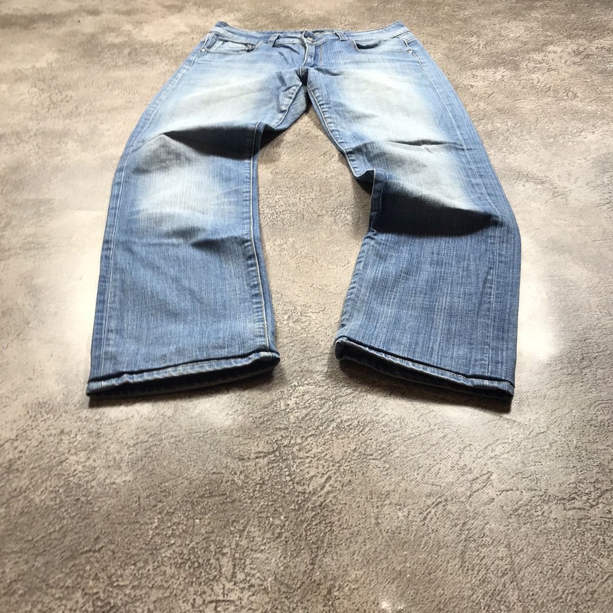 Vintage Vintage 90s Distressed Baggy Jeans Grunge Thrashed Dark Wash Size 28" / US 6 / IT 42 - 1 Thumbnail