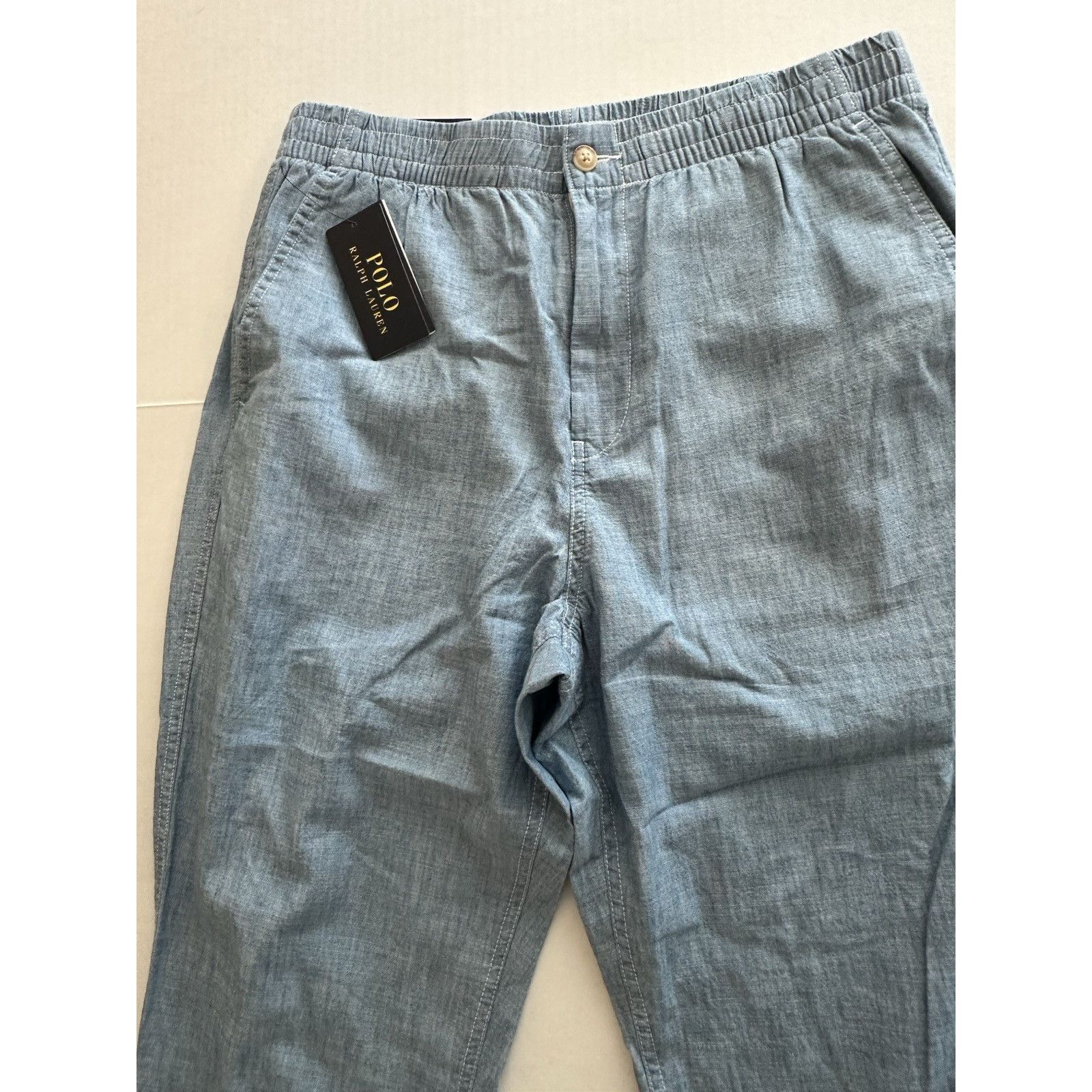 Polo Ralph Lauren Polo Ralph Lauren Prepster M Classic Fit Blue Chambray Pants Size US 30 / EU 46 - 3 Thumbnail