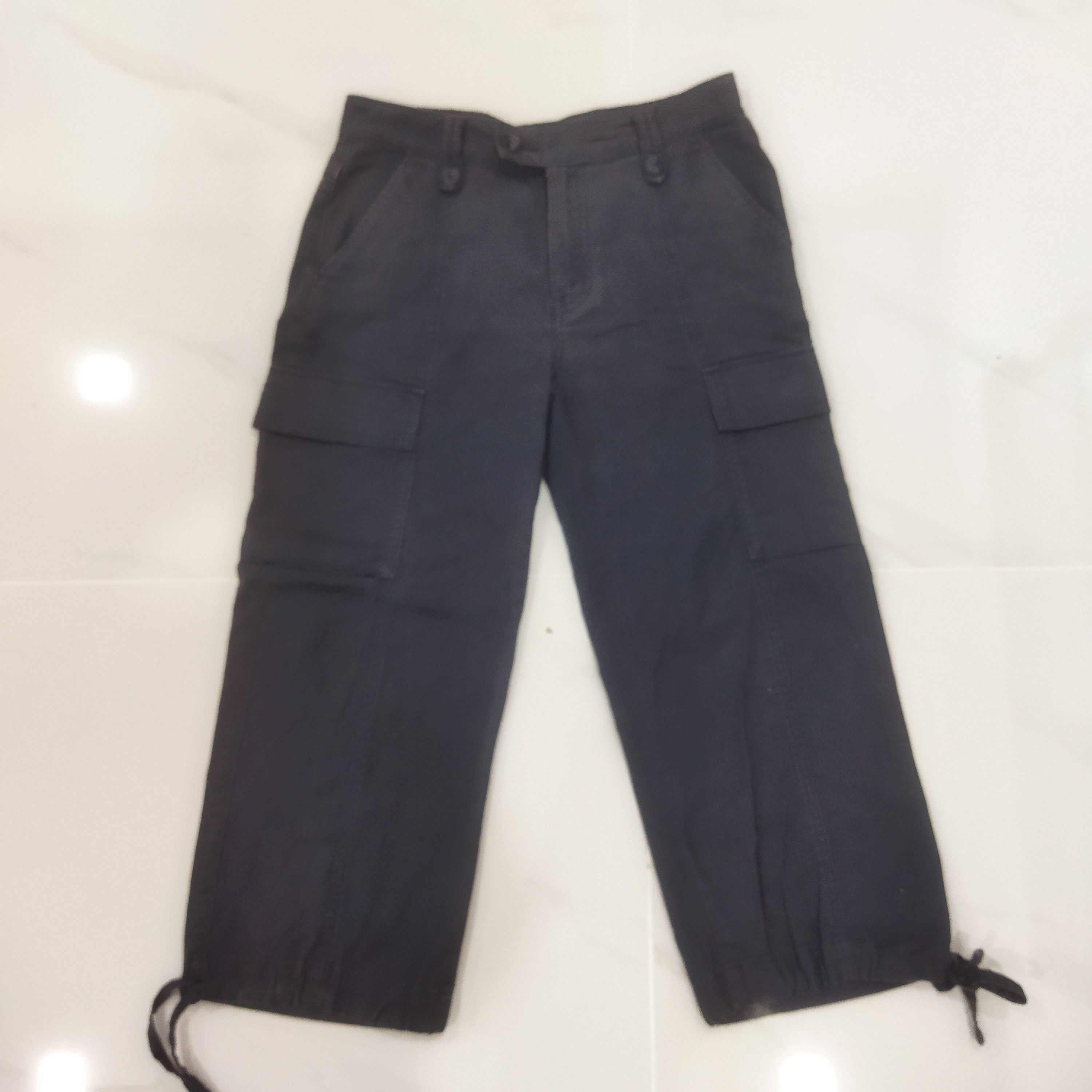 image of Uniqlo Dark Blue Cropep Cargo Pants, Men's (Size 28)