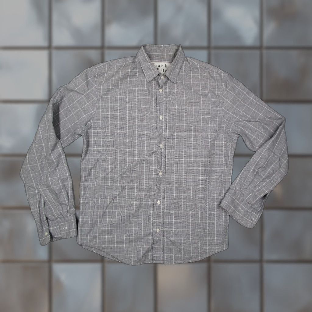 Frank & Eileen VINTAGE Frank & Eileen Shirt Women S Gray Check Knit Button-Up Work Travel Casual Size S / US 4 / IT 40 - 1 Thumbnail