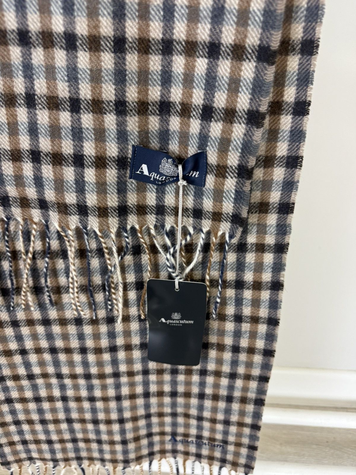 Aquascutum Aquascutum Club Check Scarf Size ONE SIZE - 2 Thumbnail