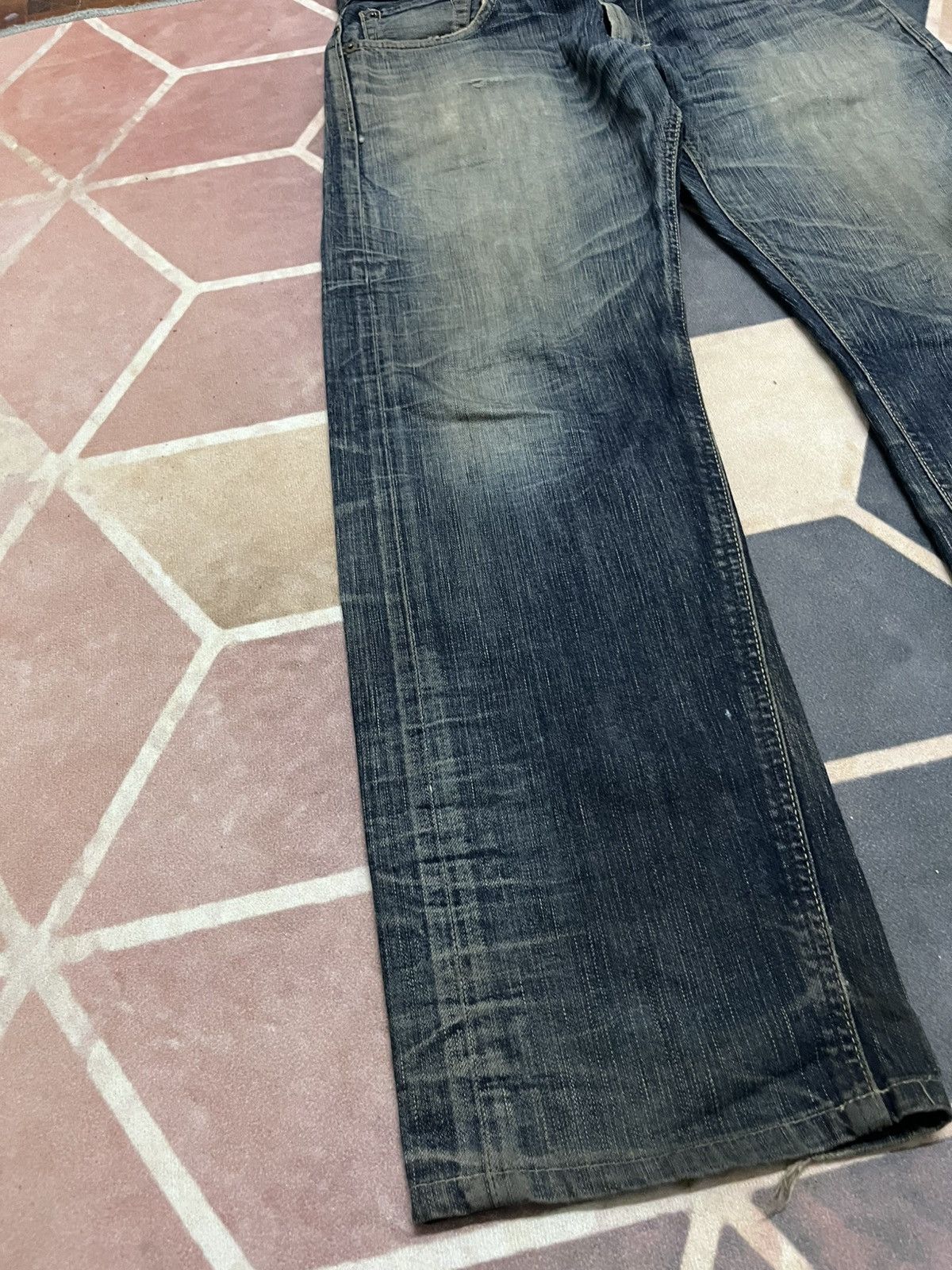 If Six Was Nine 💥Vintage Y2K Edwin Distressed Straight Cut Jeans Size US 34 / EU 50 - 8 Thumbnail