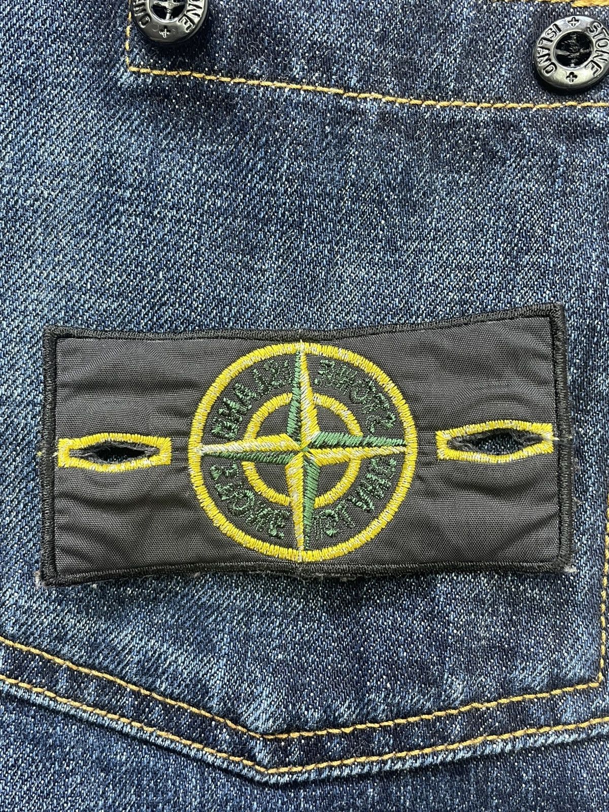 Stone Island Vintage Stone Island Baggy Denim Jeans Patch Logo 90s Y2k Size US 32 / EU 48 - 9 Thumbnail