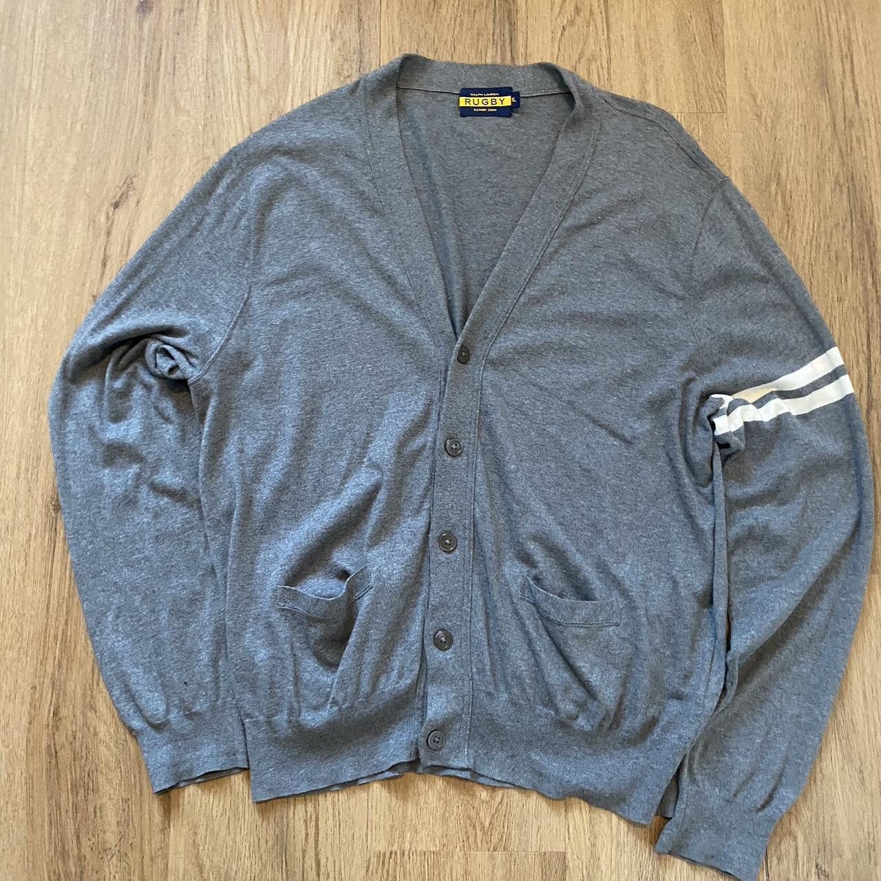 Polo Ralph Lauren 2000s y2k Grey Polo Ralph Lauren Rugby cardigan Size US XL / EU 56 / 4 - 1 Thumbnail