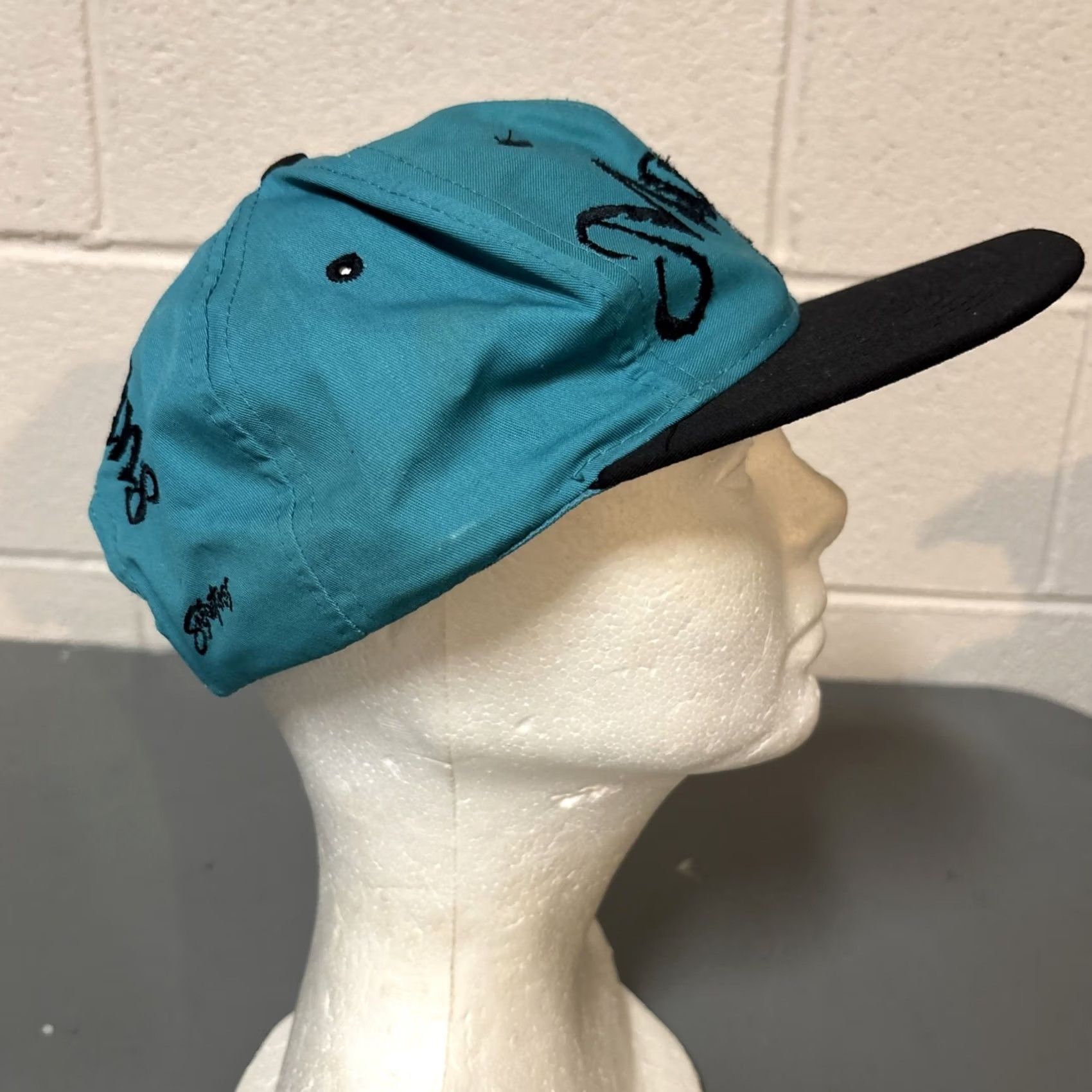 Vintage VINTAGE Signatures Sportswear Florida Marlins Blue Snap Back Hat Cap OSFA Arch logo Mens Size ONE SIZE - 4 Thumbnail