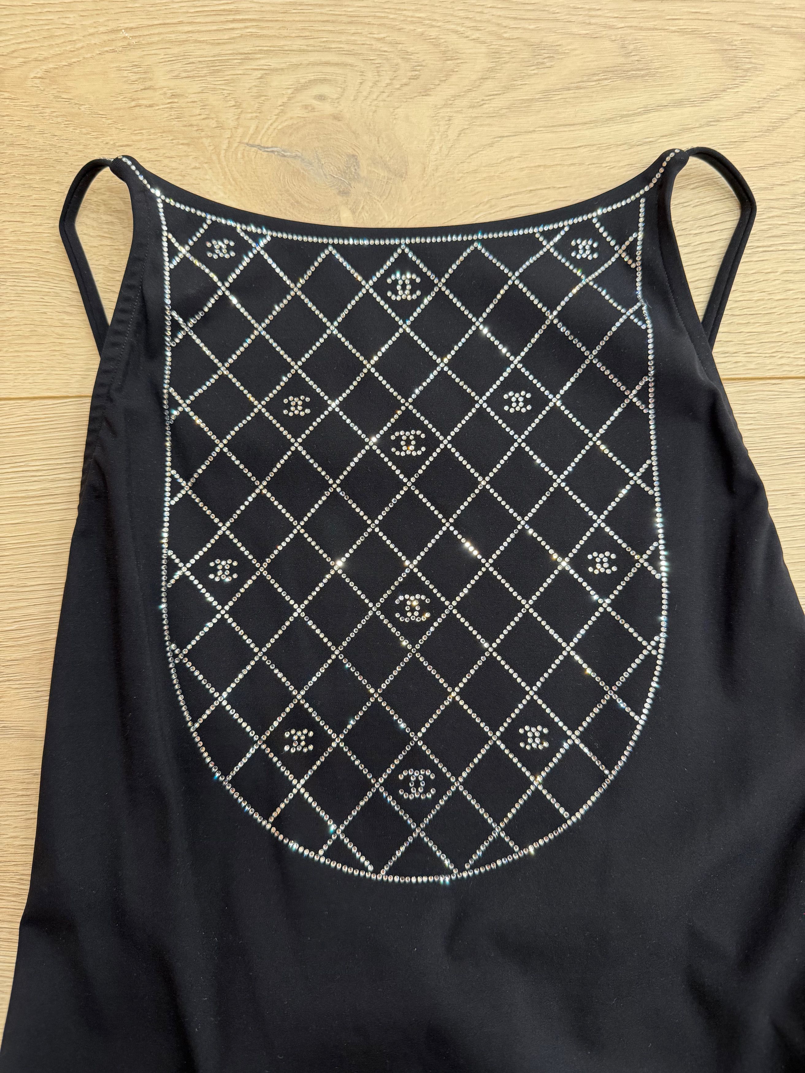 Chanel 23C Silver Crystal CC Logo One Piece Swimsuit Bathingsuit 38 Size XS / US 0-2 / IT 36-38 - 10 Thumbnail