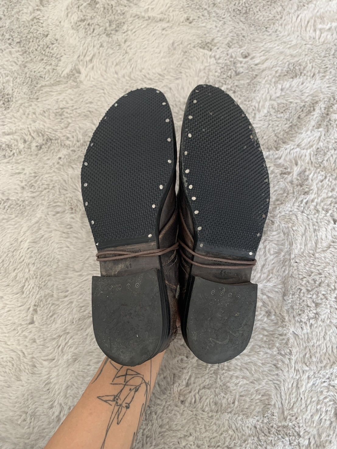 Dries Van Noten Rare🔥 Dries Van Noten Vero Cuoio Frankenstein Leather Shoes Size US 9.5 / EU 42-43 - 5 Thumbnail