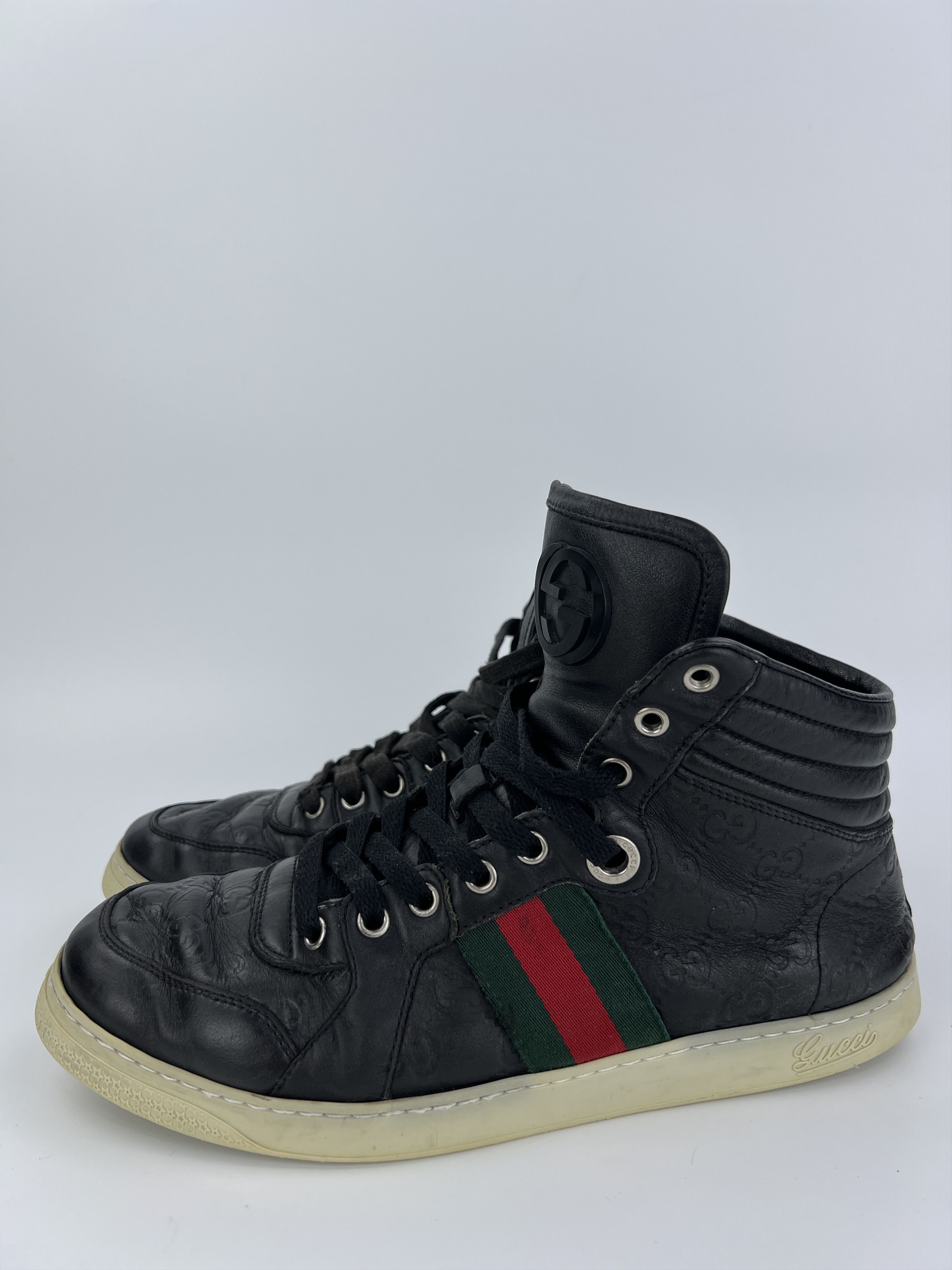 Gucci × Vintage Vintage Gucci GG Monogram Leather High Sneakers Size US 7.5 / EU 40-41 - 2 Thumbnail