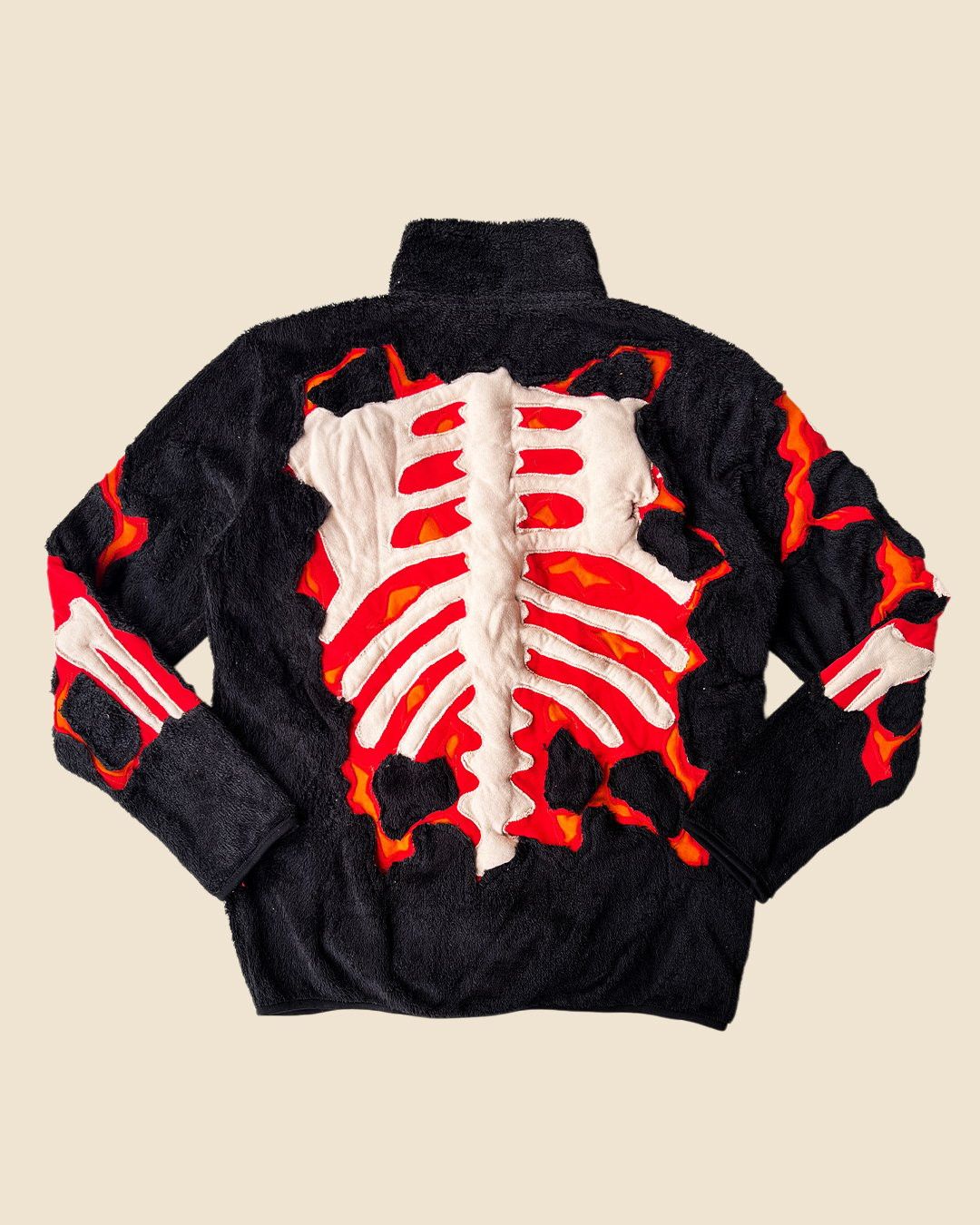 Handmade 1 OF 1 LAVA 3D PUFF SKELETON WITH VEST FLEECE JACKET SIZE M Size US M / EU 48-50 / 2 - 5 Thumbnail