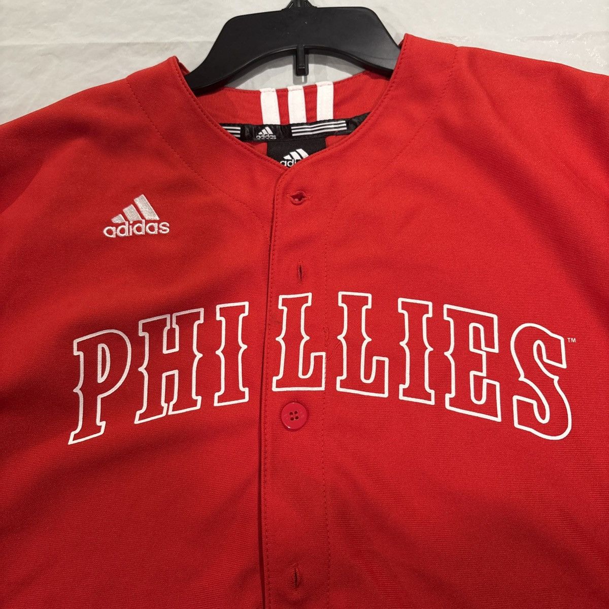 Adidas Adidas Philly Phillies Red Baseball Jersey Youth Large 14-16 Size US L / EU 52-54 / 3 - 2 Thumbnail