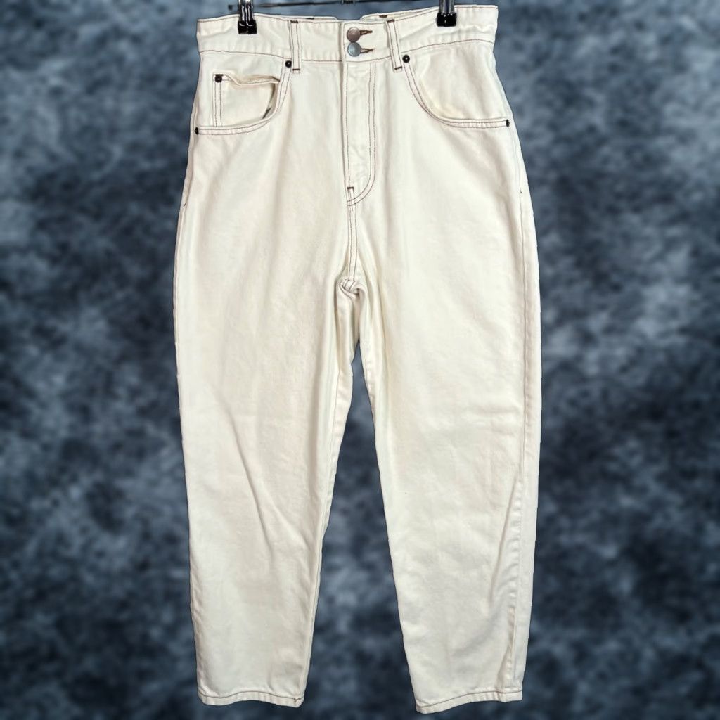 Reformation Reformation Jeans Women 27 Ivory Denim High-Waisted Straight 5-Pocket Size 27" / US 4 / IT 40 - 1 Thumbnail