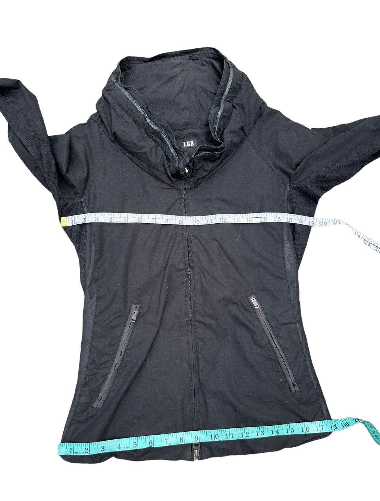 If Six Was Nine L.G.B. Distressed Hybrid Leather Hoodie Black Jacket Size US S / EU 44-46 / 1 - 2 Thumbnail