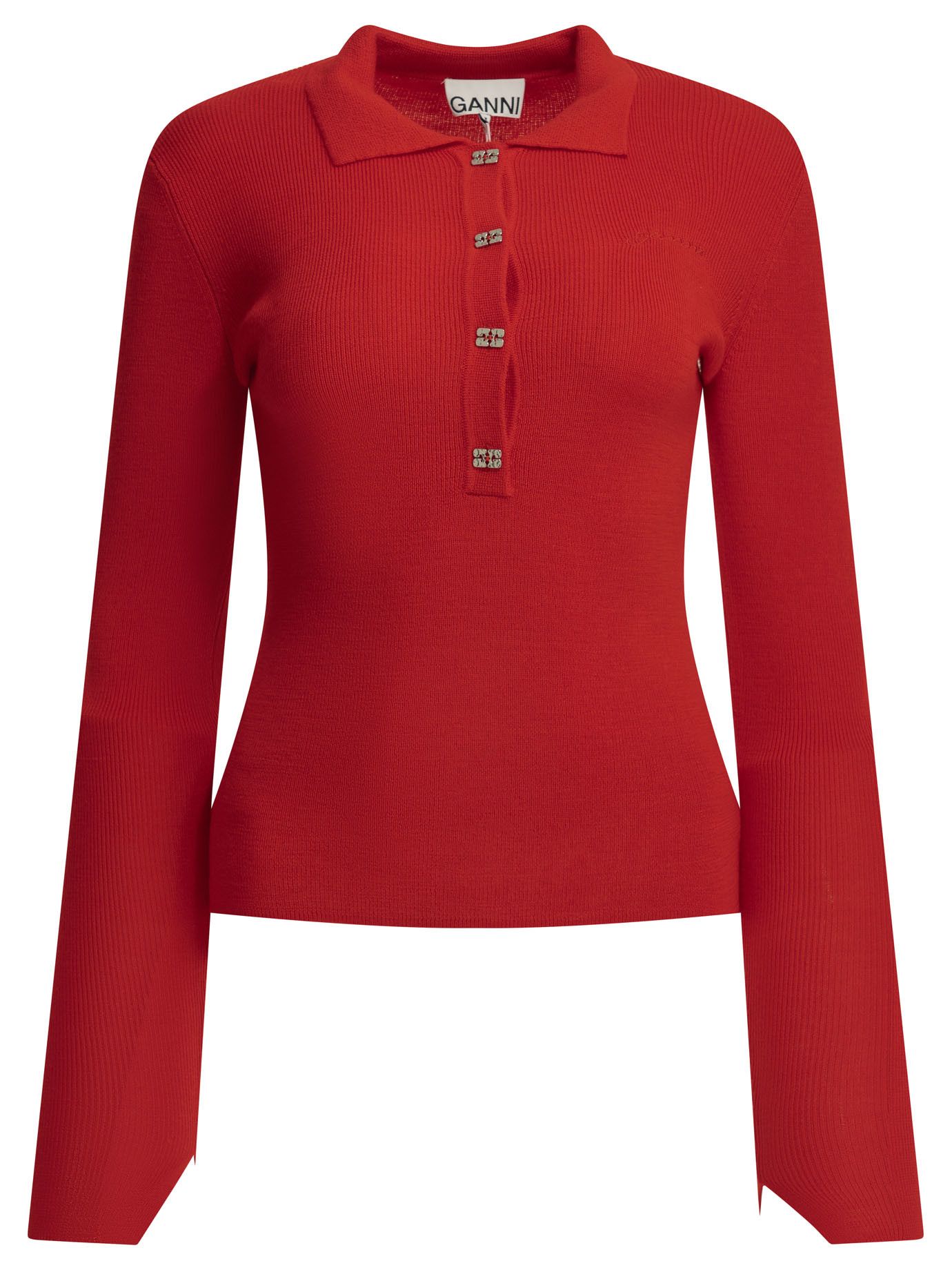 Ganni Ganni Merino Wool Polo Sweater tag size M Women - USA Duties Paid Size M / US 6-8 / IT 42-44 - 1 Thumbnail