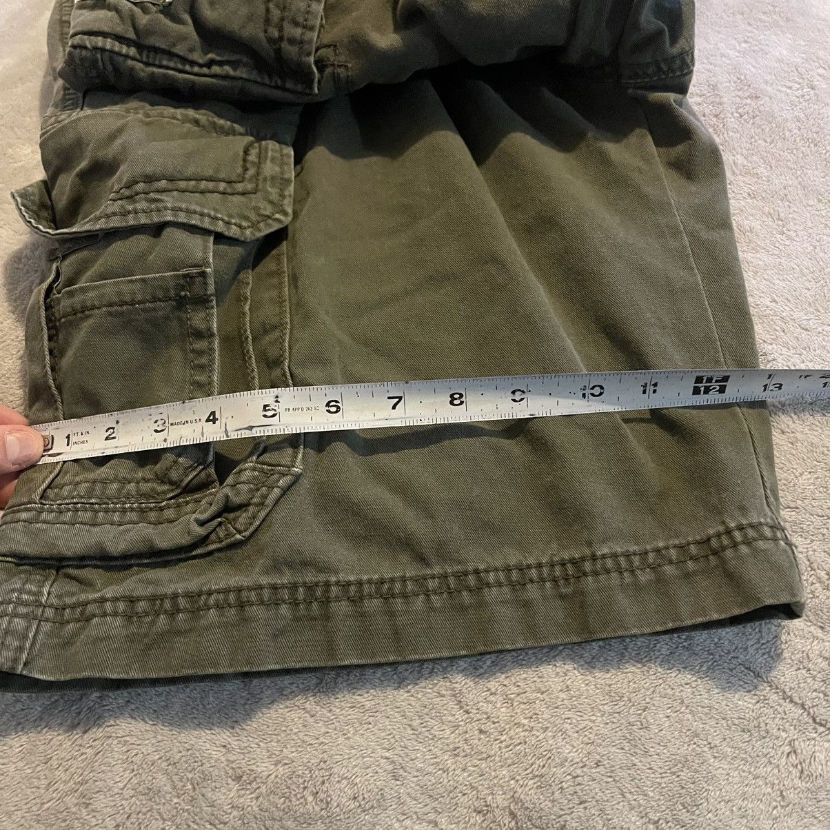 UNIONBAY Vintage Unionbay Mens Cargo Shorts 38 Green Y2K Cotton Size US 38 / EU 54 - 9 Thumbnail