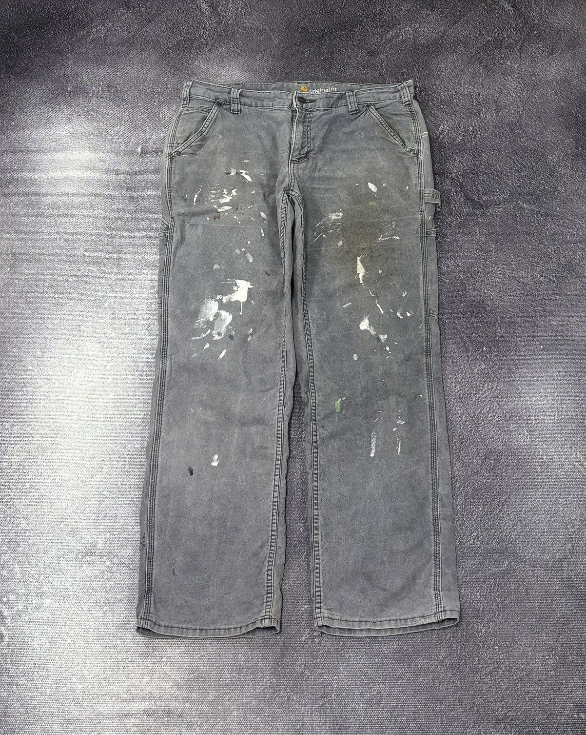 Carhartt Vintage Carhartt USA Distressed Gray Baggy Carpenter Pants Size US 32 / EU 48 - 2 Thumbnail