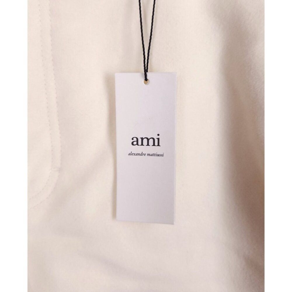 AMI AMI Wide-Leg Brushed-Cotton Trousers Size L Mens Cream Mole Size US 35 - 7 Thumbnail